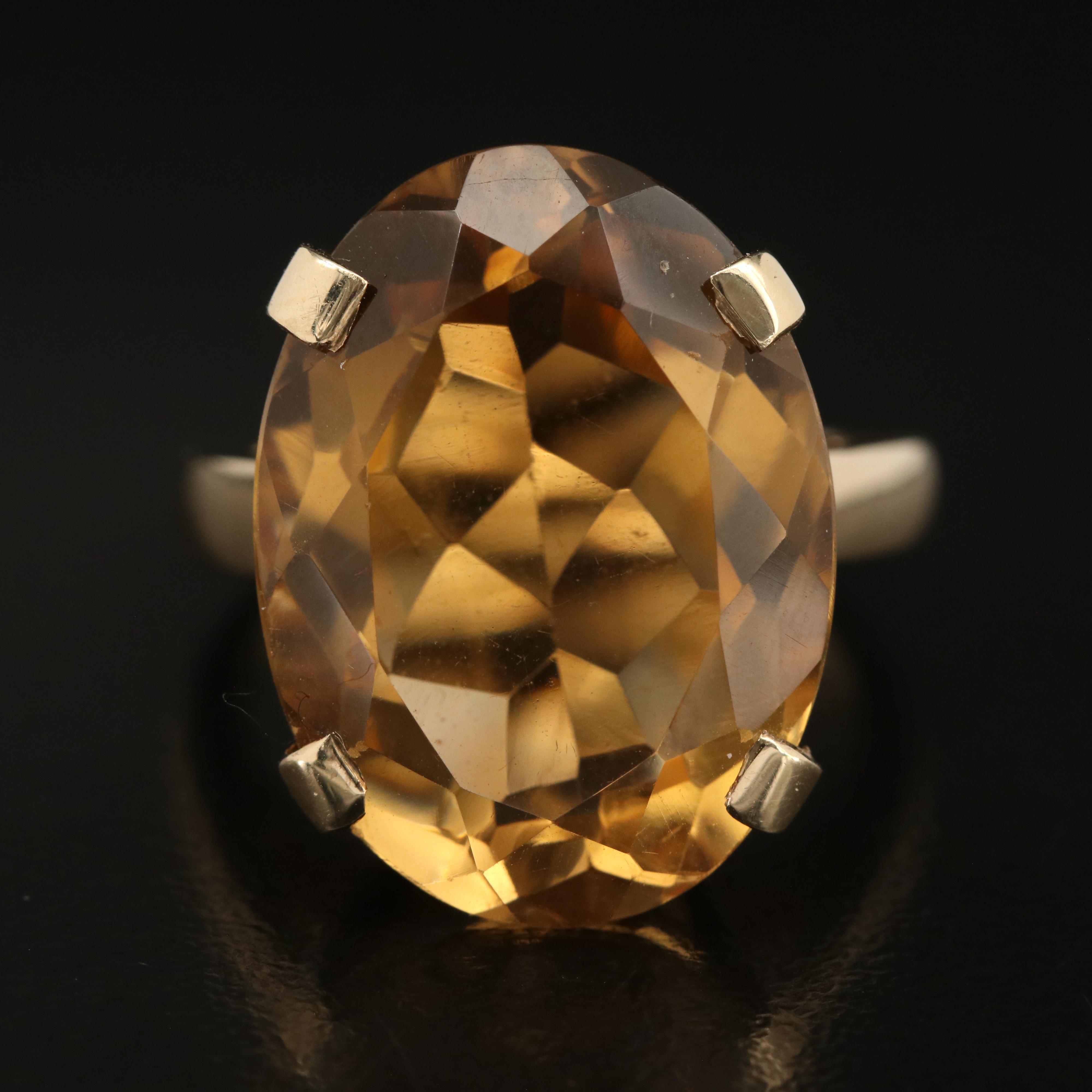 10K 15.63 CT Citrine Ring