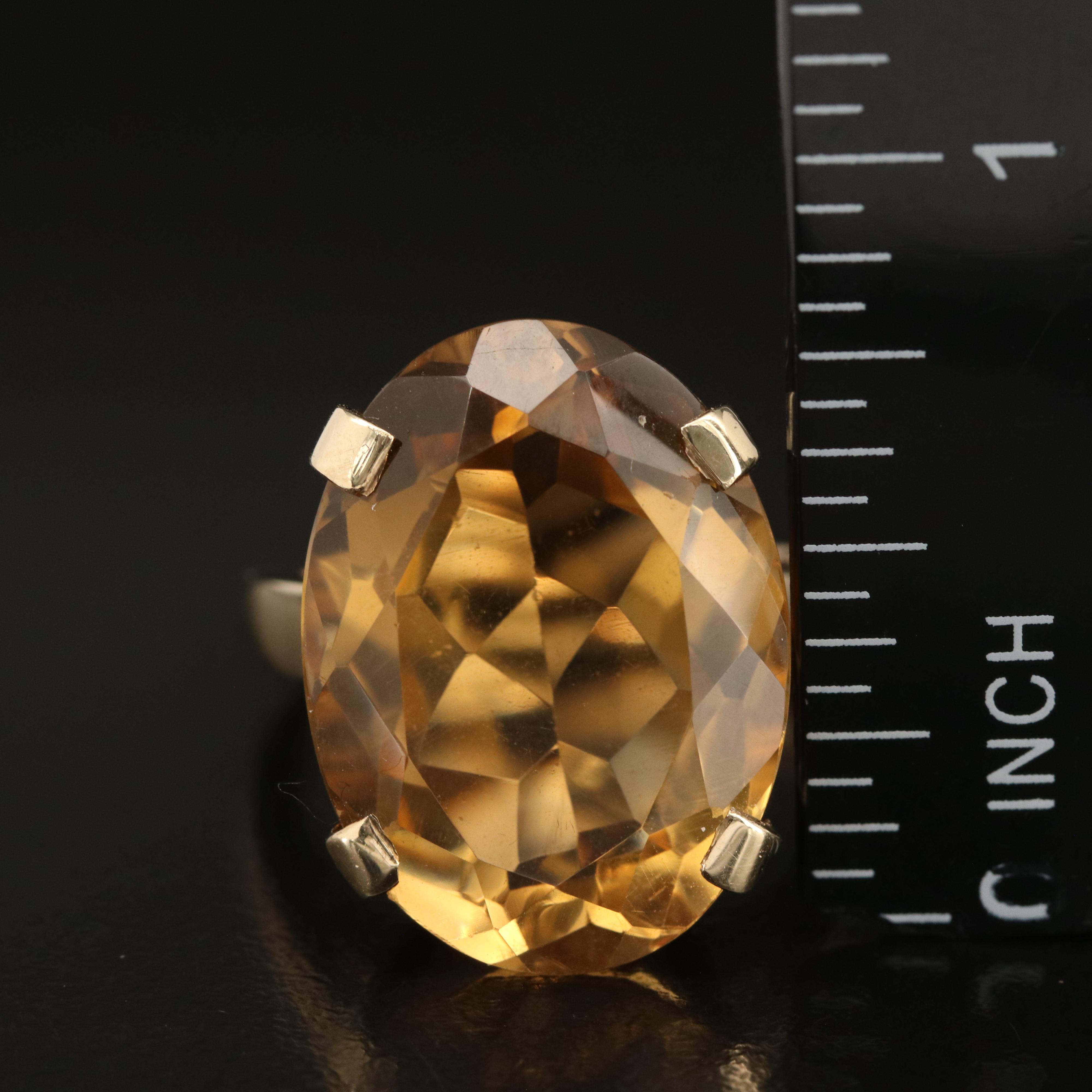 10K 15.63 CT Citrine Ring