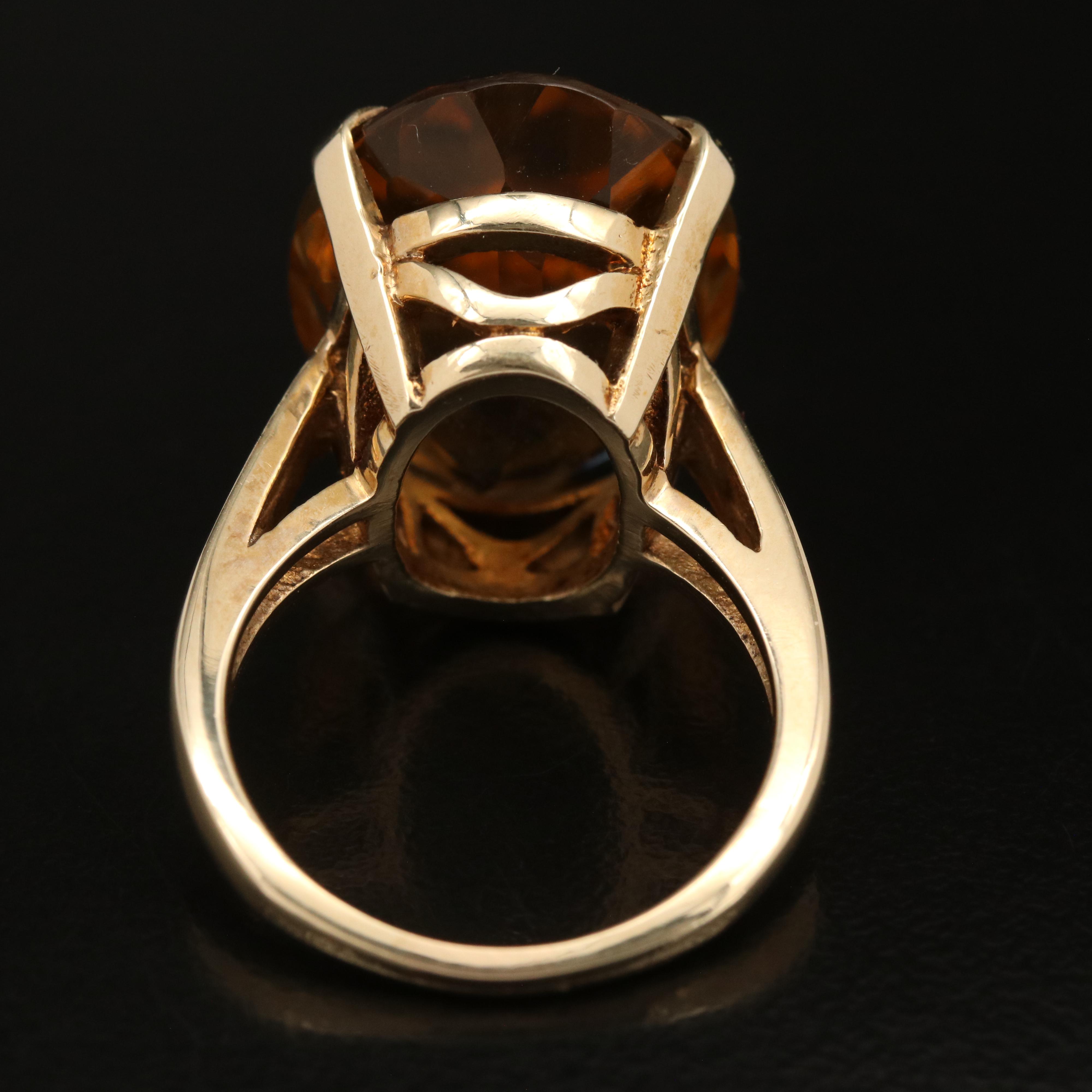 10K 15.63 CT Citrine Ring