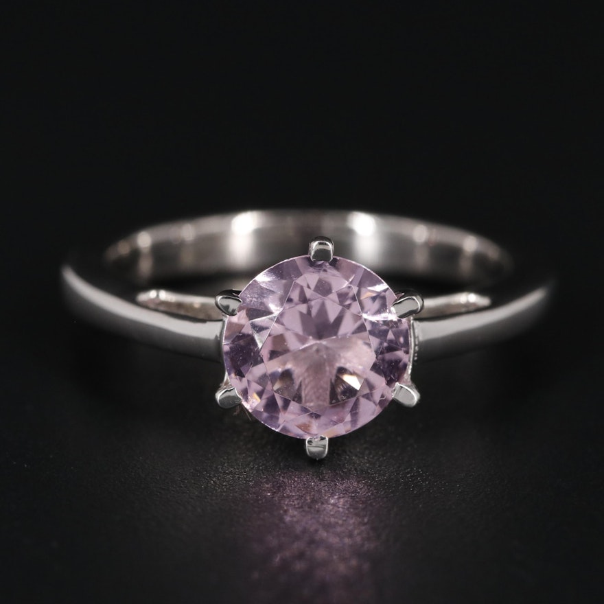 Sterling Pink Sapphire Ring