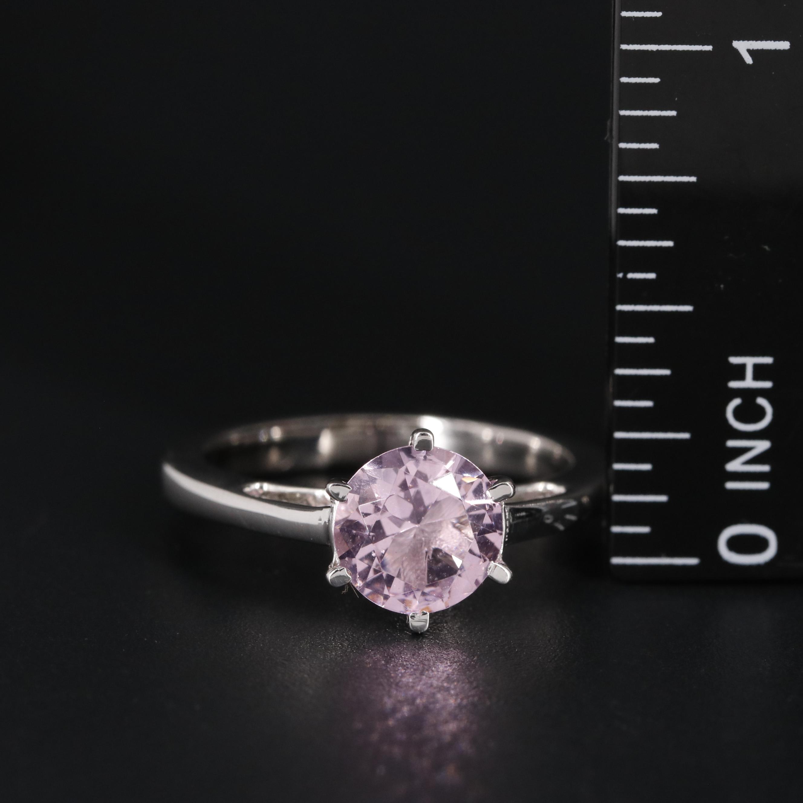 Sterling Pink Sapphire Ring