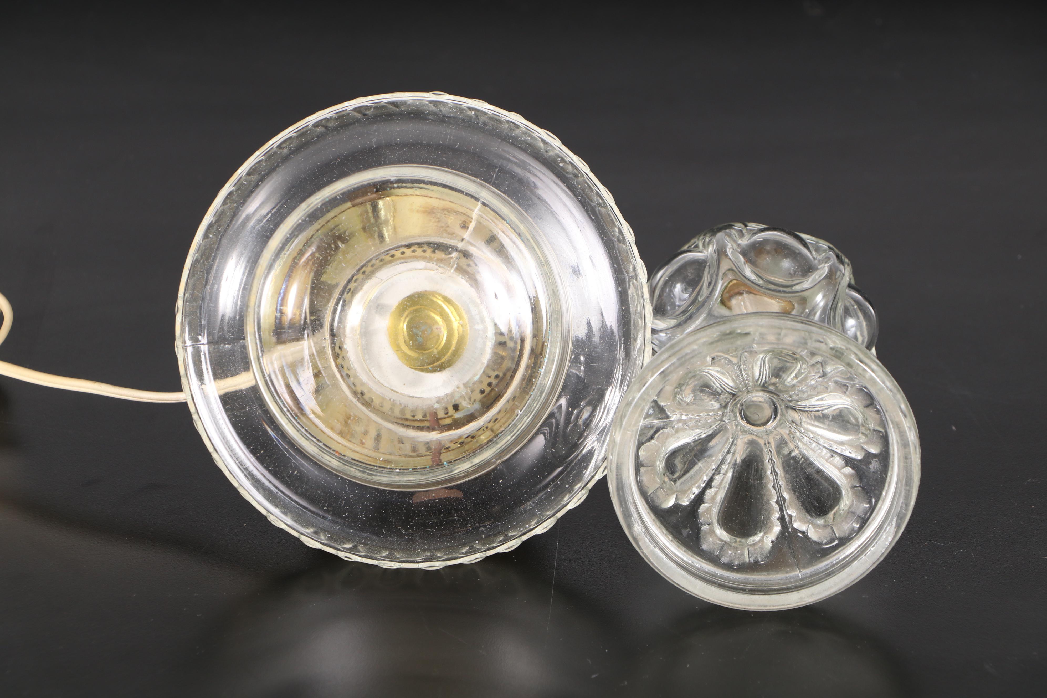 Aladdin Hanging Lamp With Plume & Atwood and Converted Oil Lamp