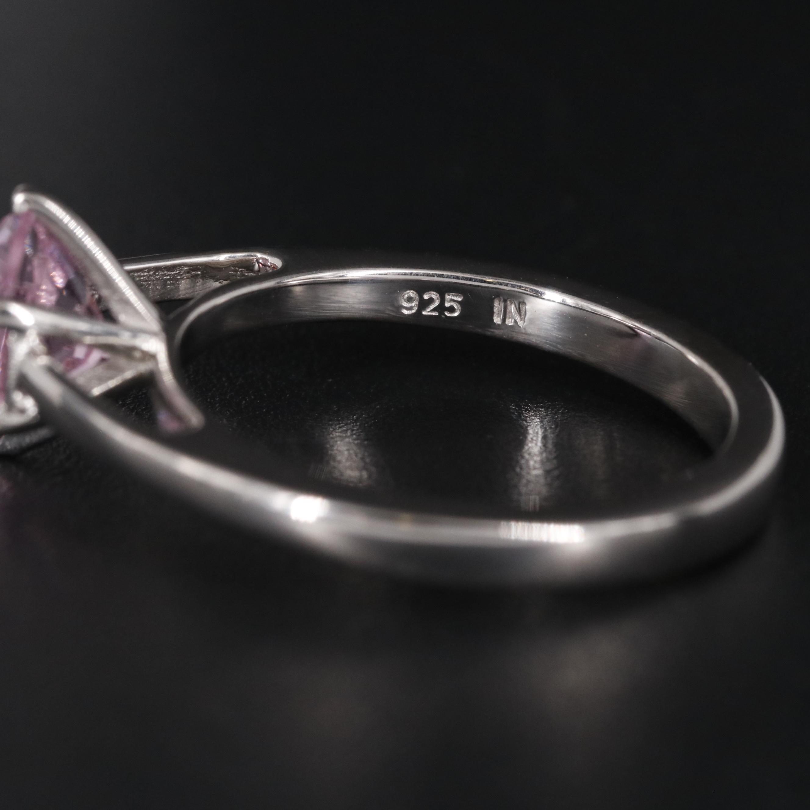 Sterling Pink Sapphire Ring
