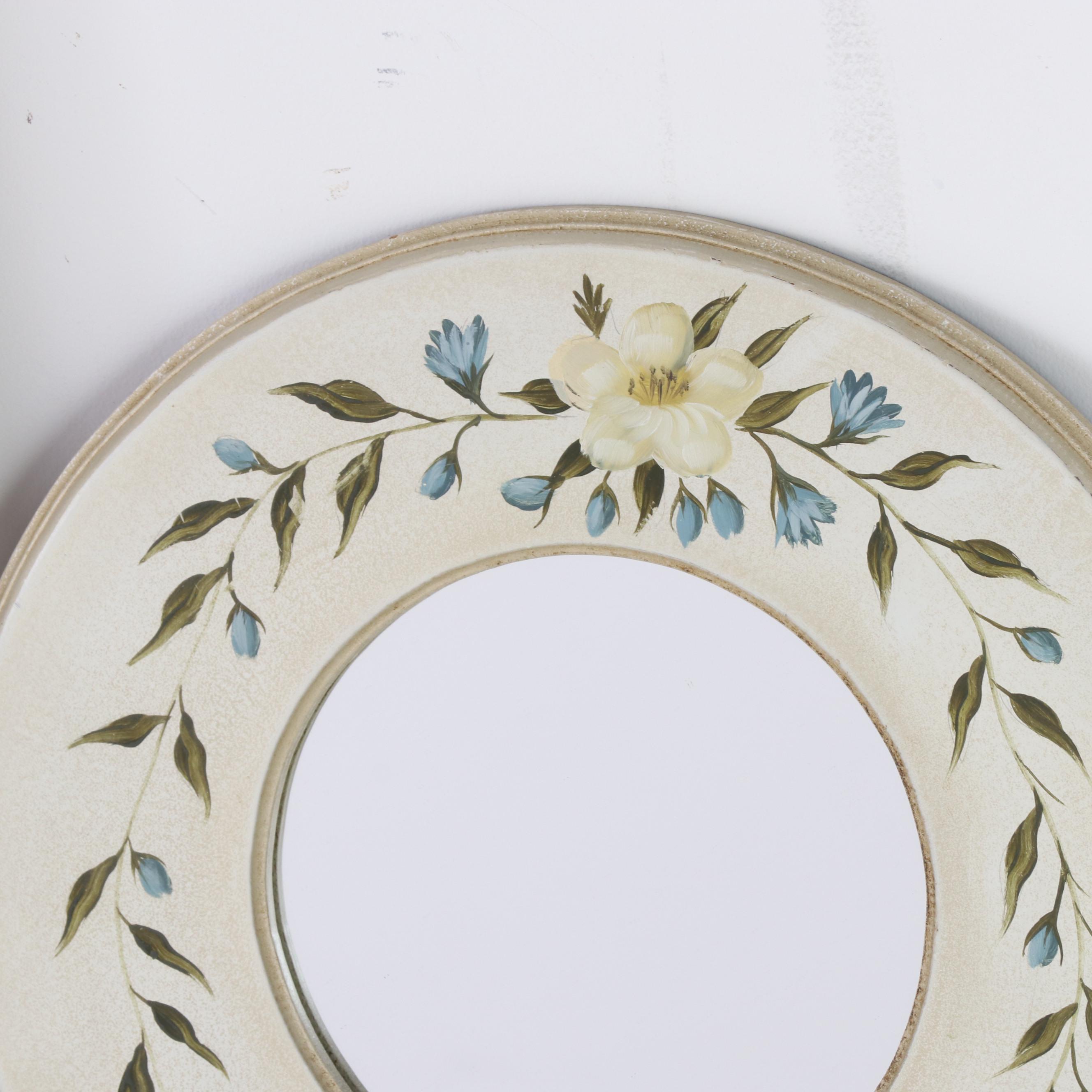 Three Floral-Painted Mirrors