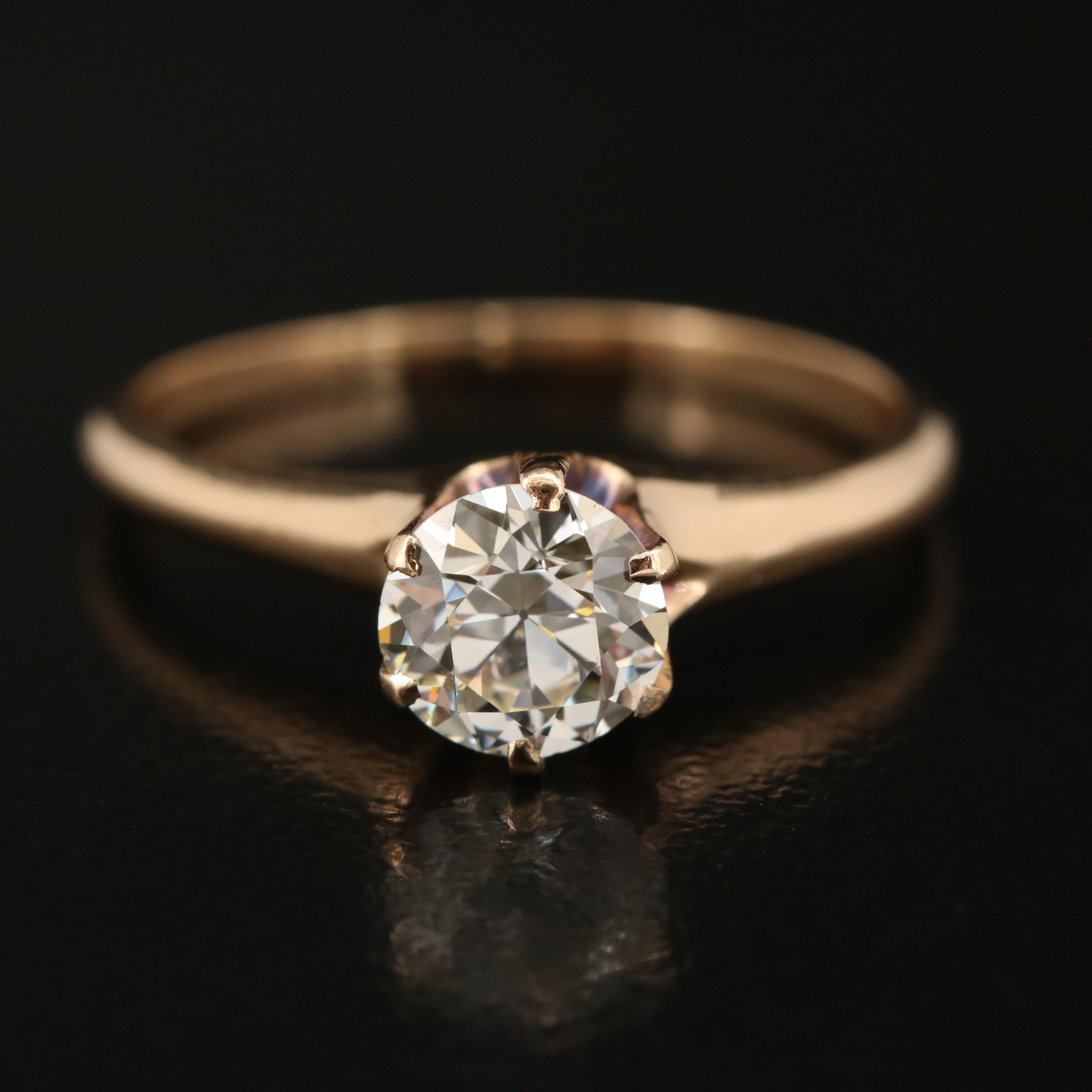 Vintage 14K 0.80 CT Diamond Ring
