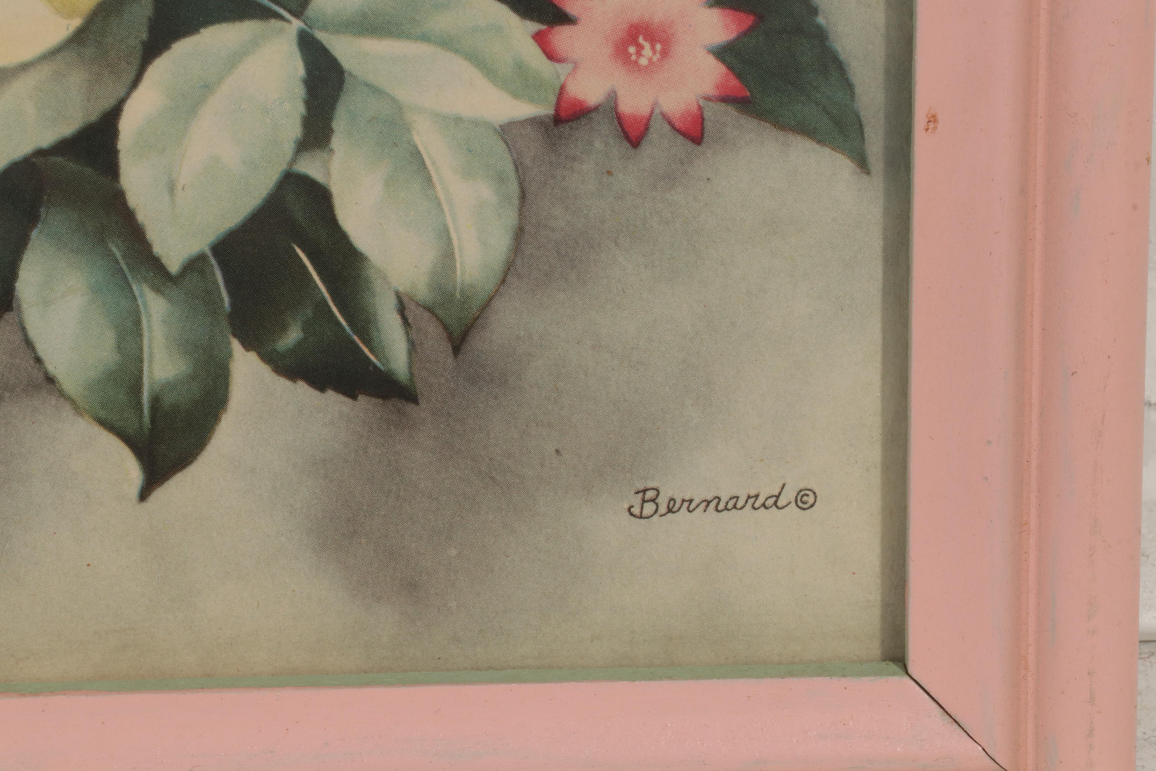 Offset Lithographs of Women and Floral Still Lifes, Circa 1965