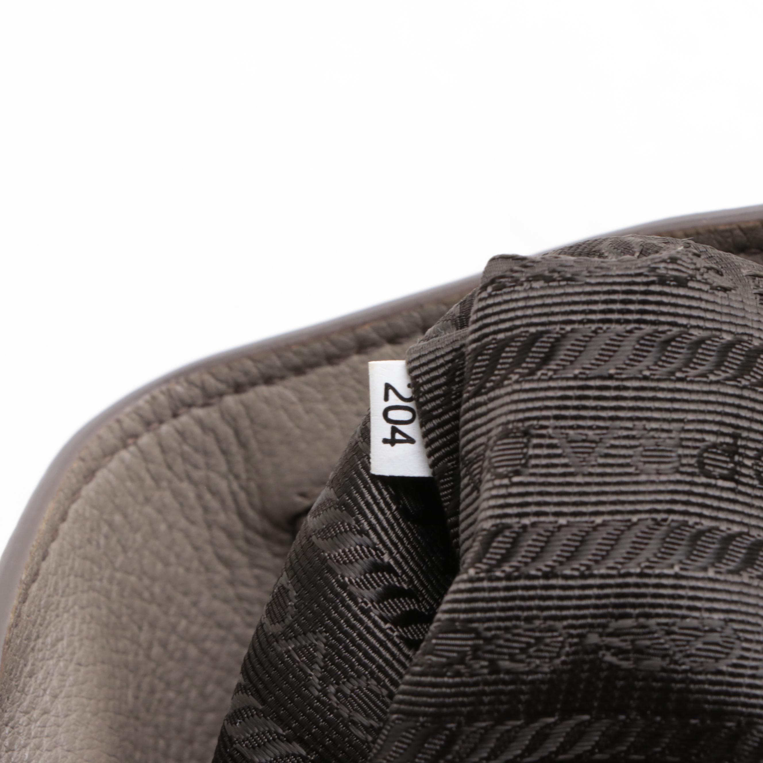 Prada Side Pocket Shopping Tote in Vitello Daino Leather