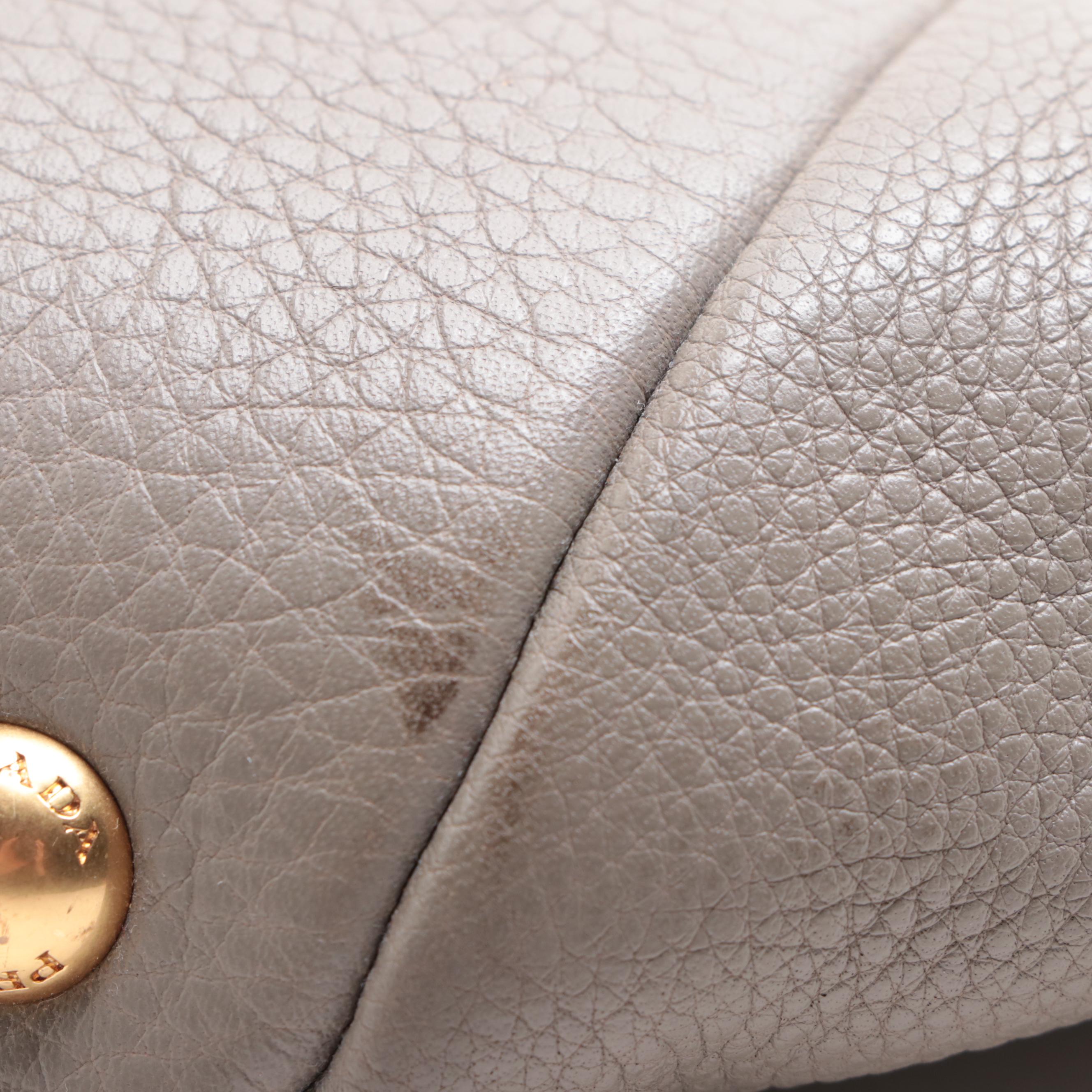 Prada Side Pocket Shopping Tote in Vitello Daino Leather