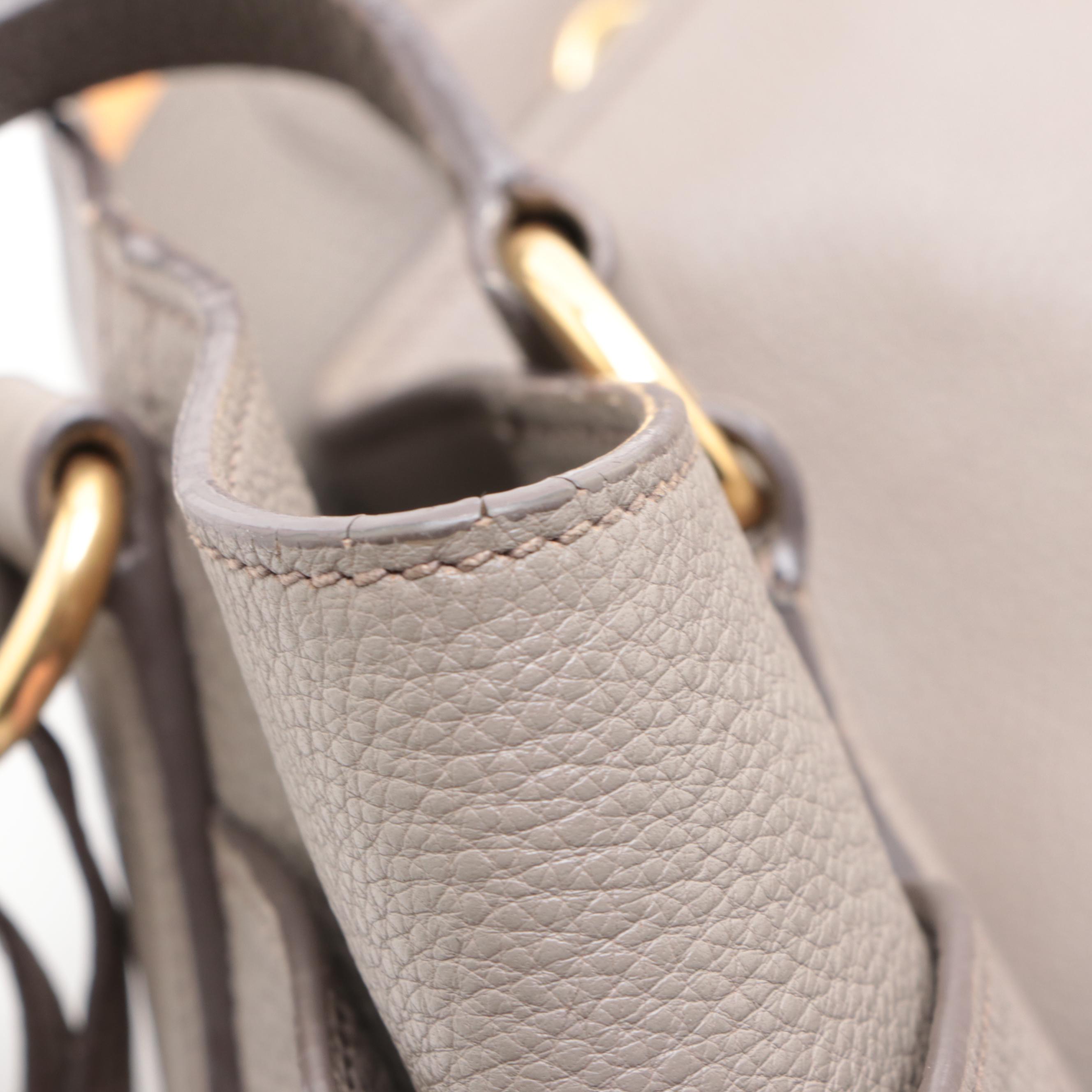 Prada Side Pocket Shopping Tote in Vitello Daino Leather