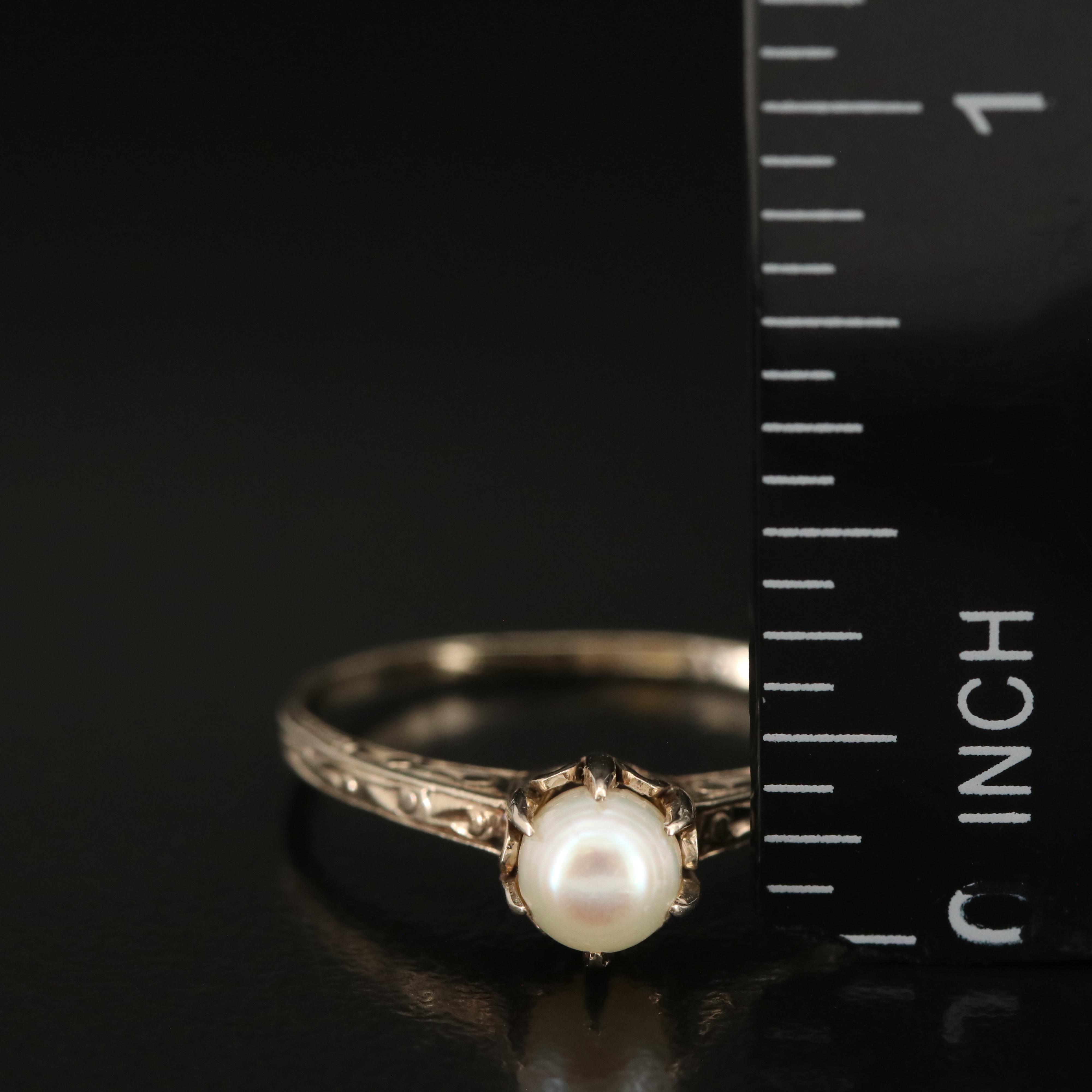 Antique 14K Pearl Ring