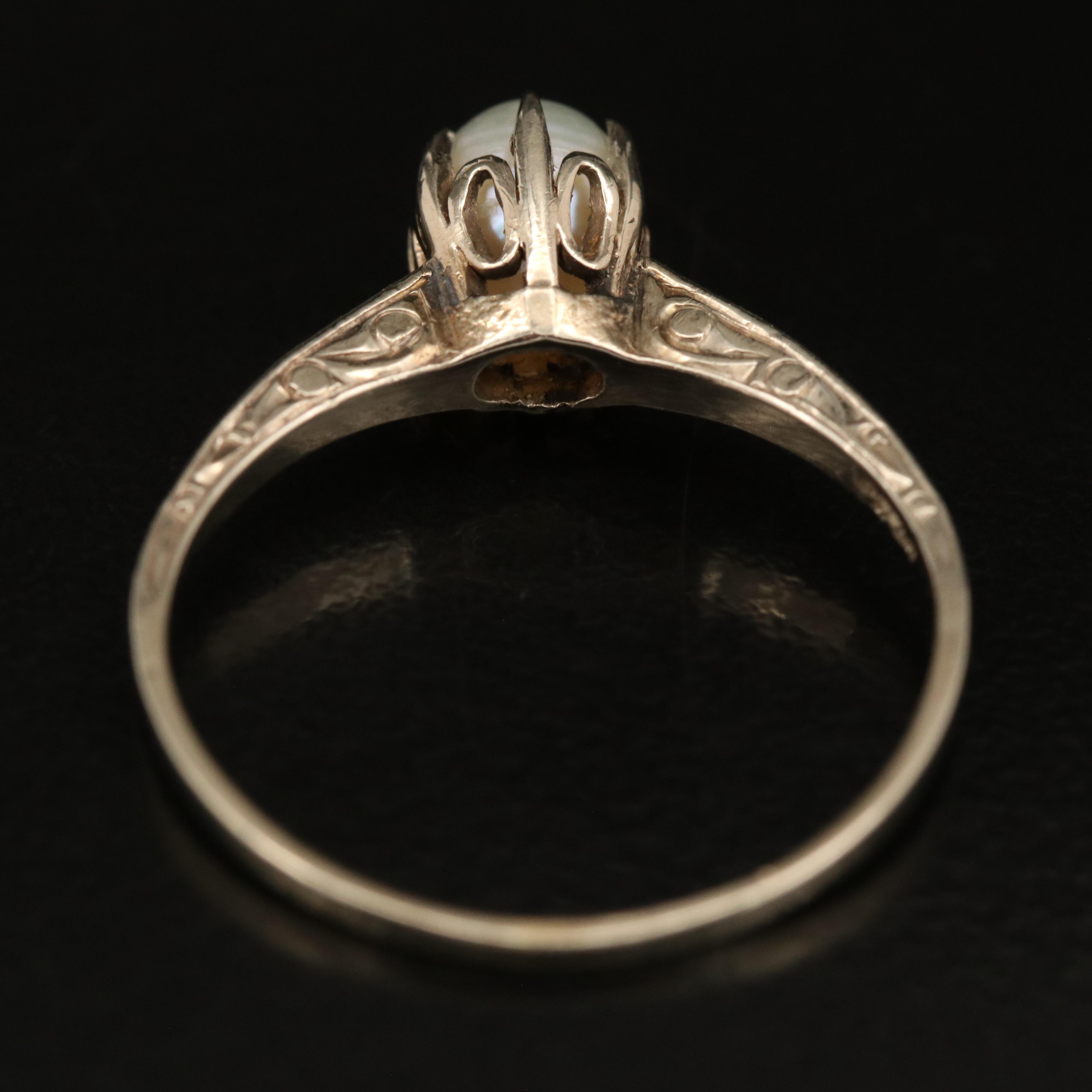 Antique 14K Pearl Ring