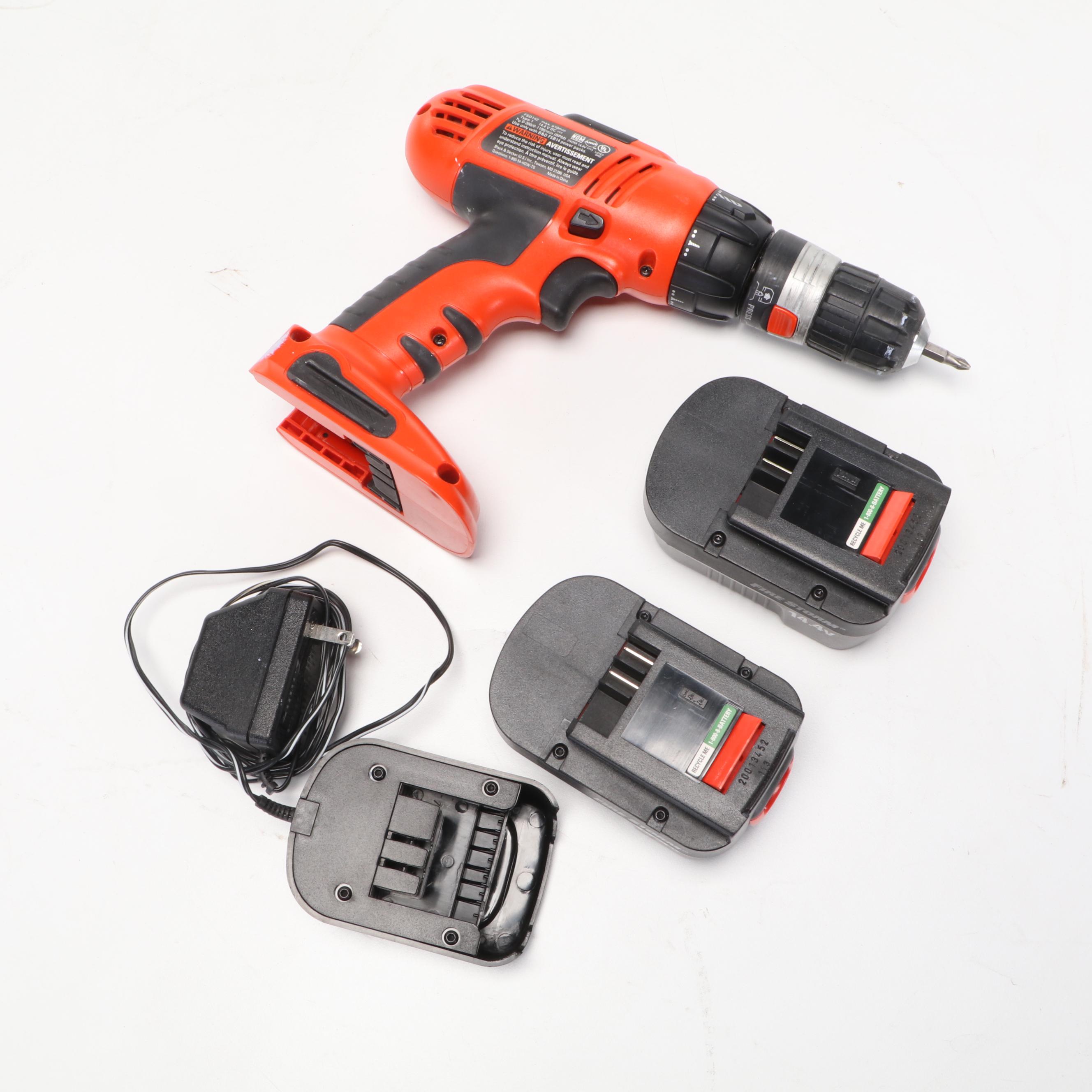 Black & Decker FireStorm Drill with Tool Box and Hand Tools