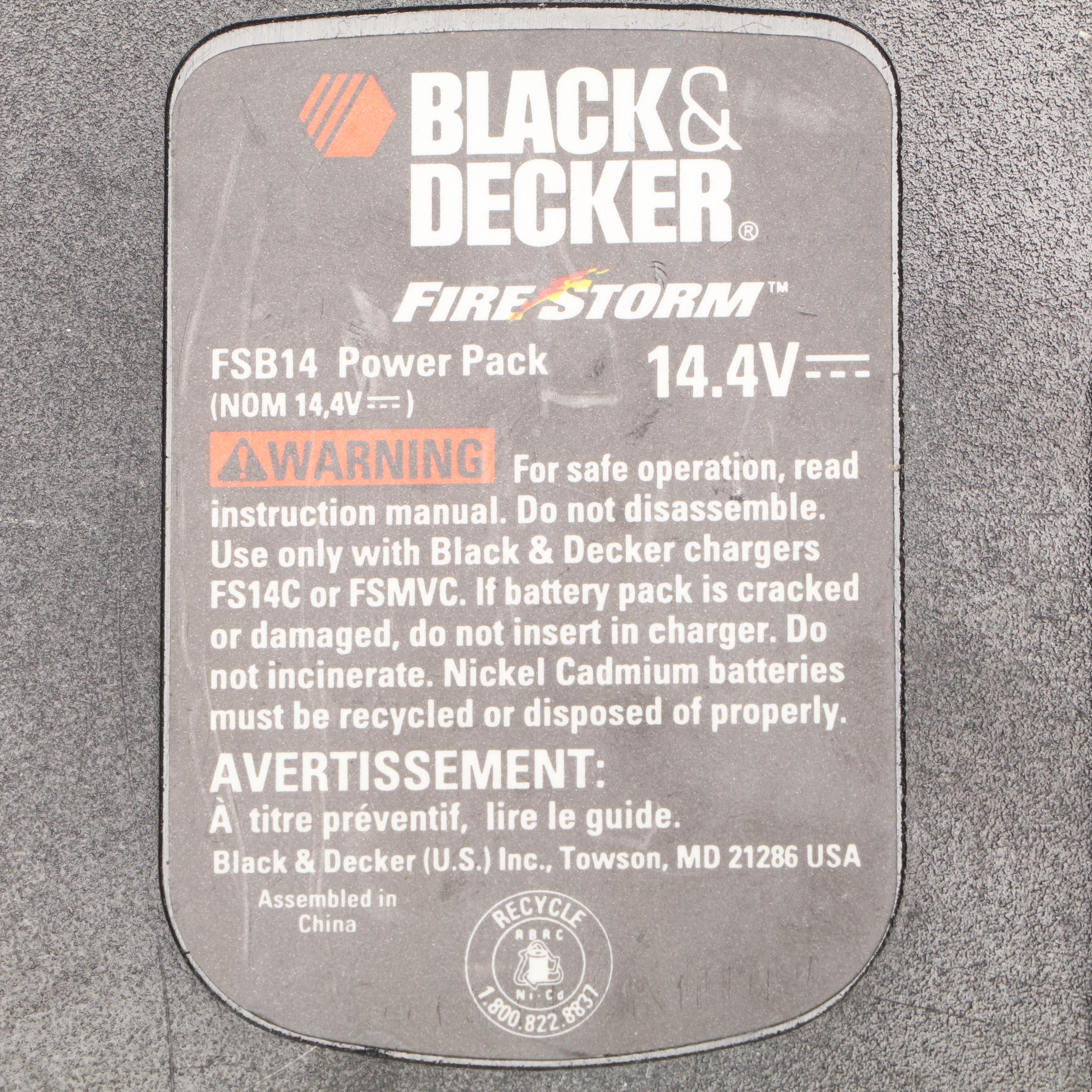Black & Decker FireStorm Drill with Tool Box and Hand Tools