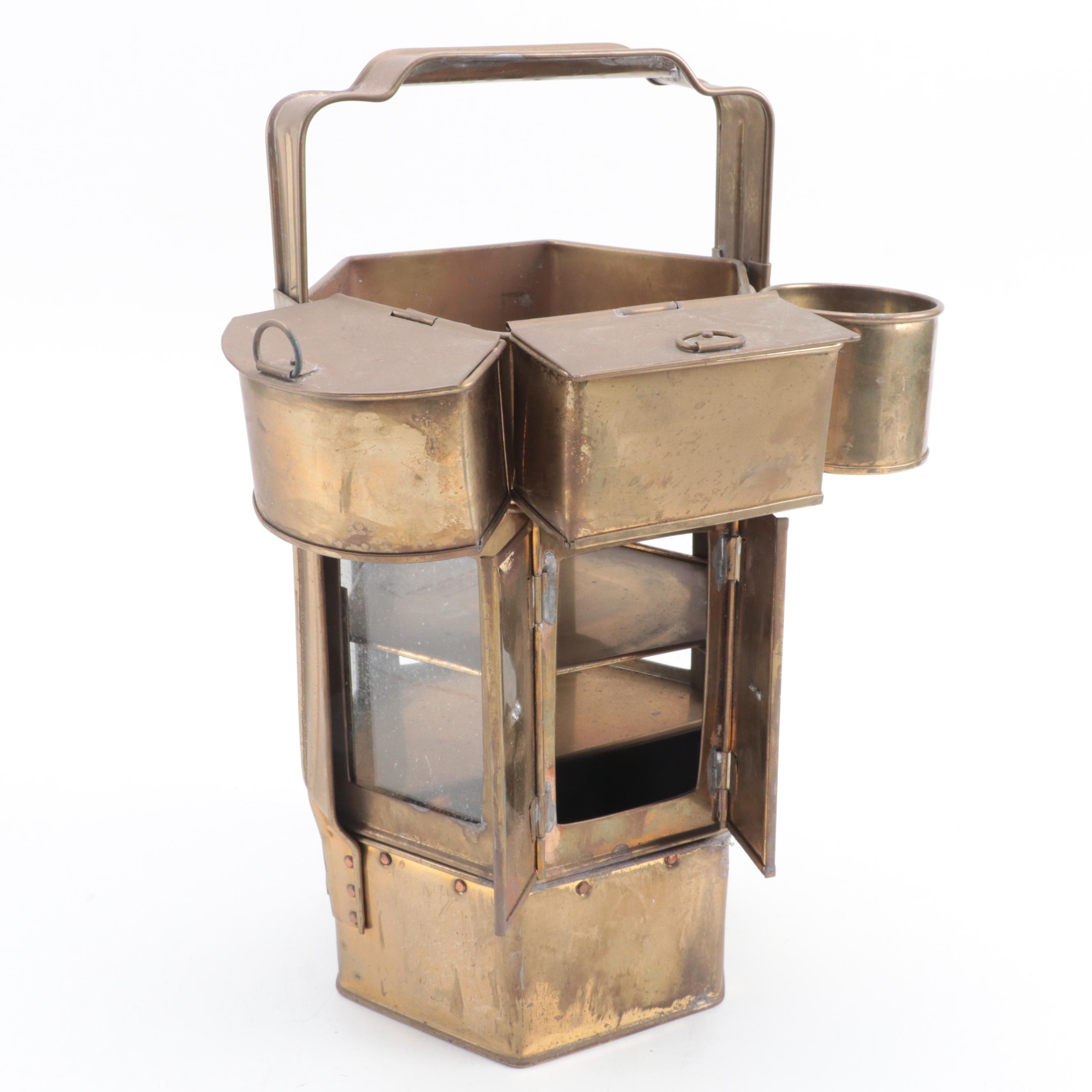 Thai Brass Vendor Noodle Cart, Mid to Late 20th Century