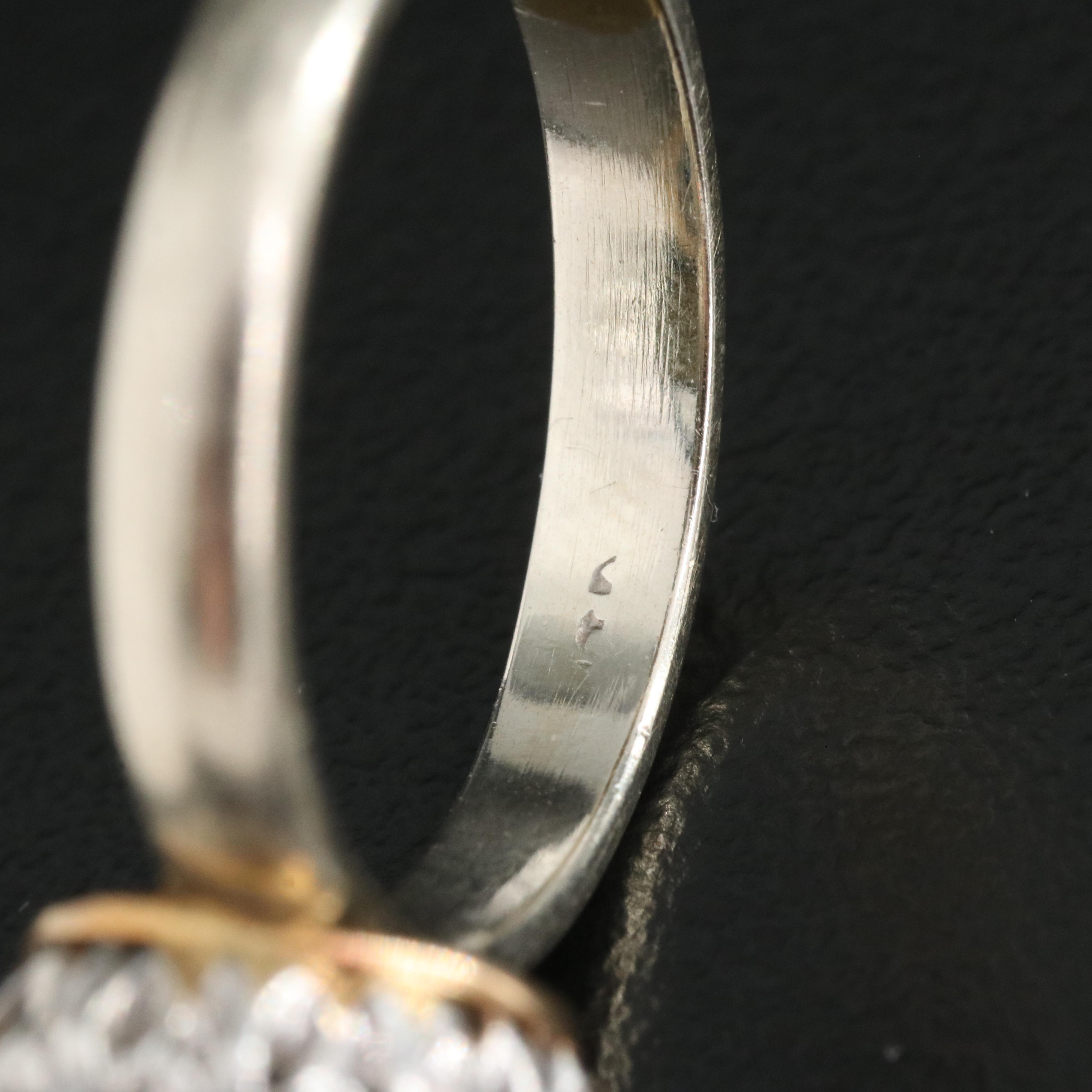 14K and Platinum Sapphire and Diamond Ring