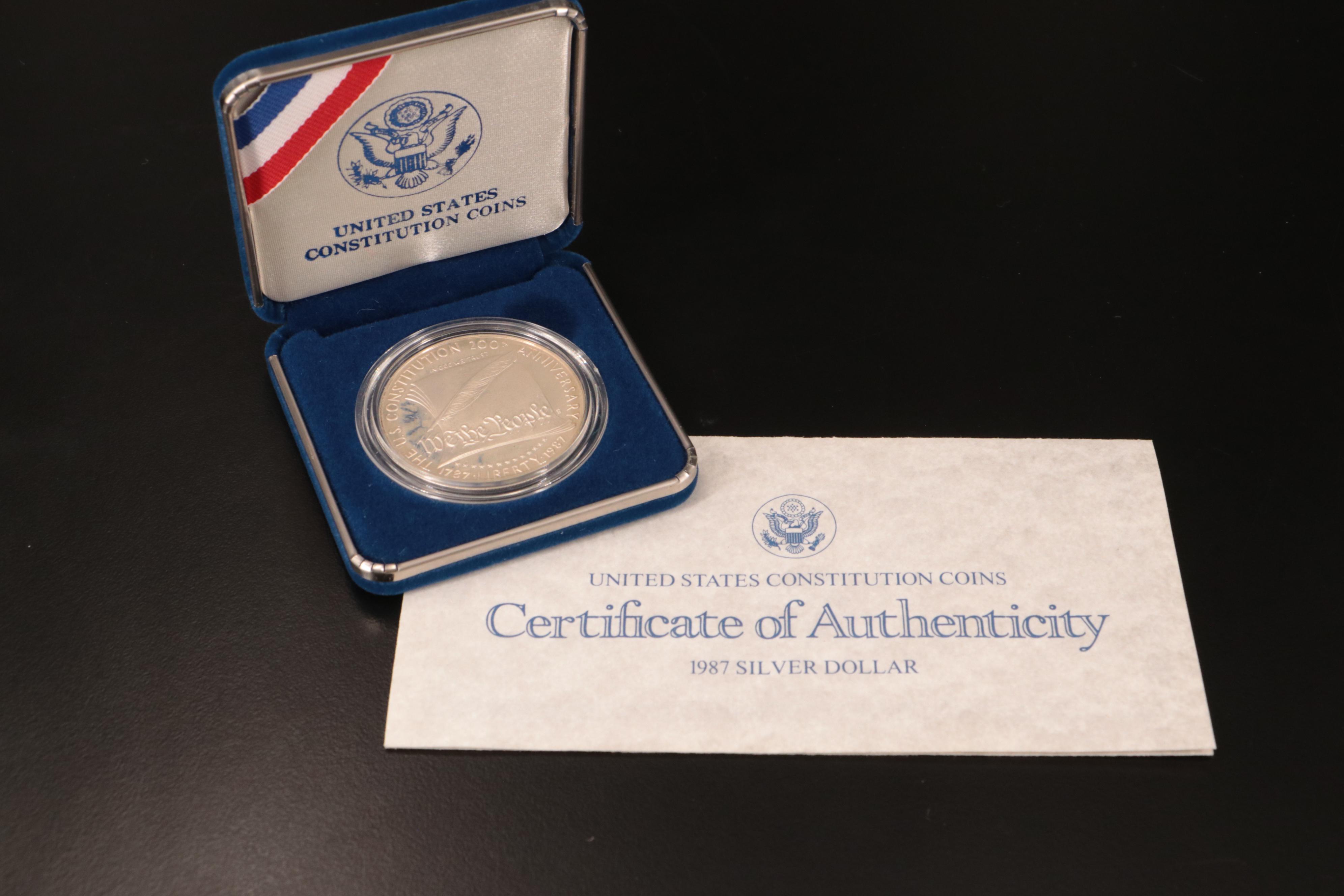 Three Different Modern Commemorative Proof Silver Dollars