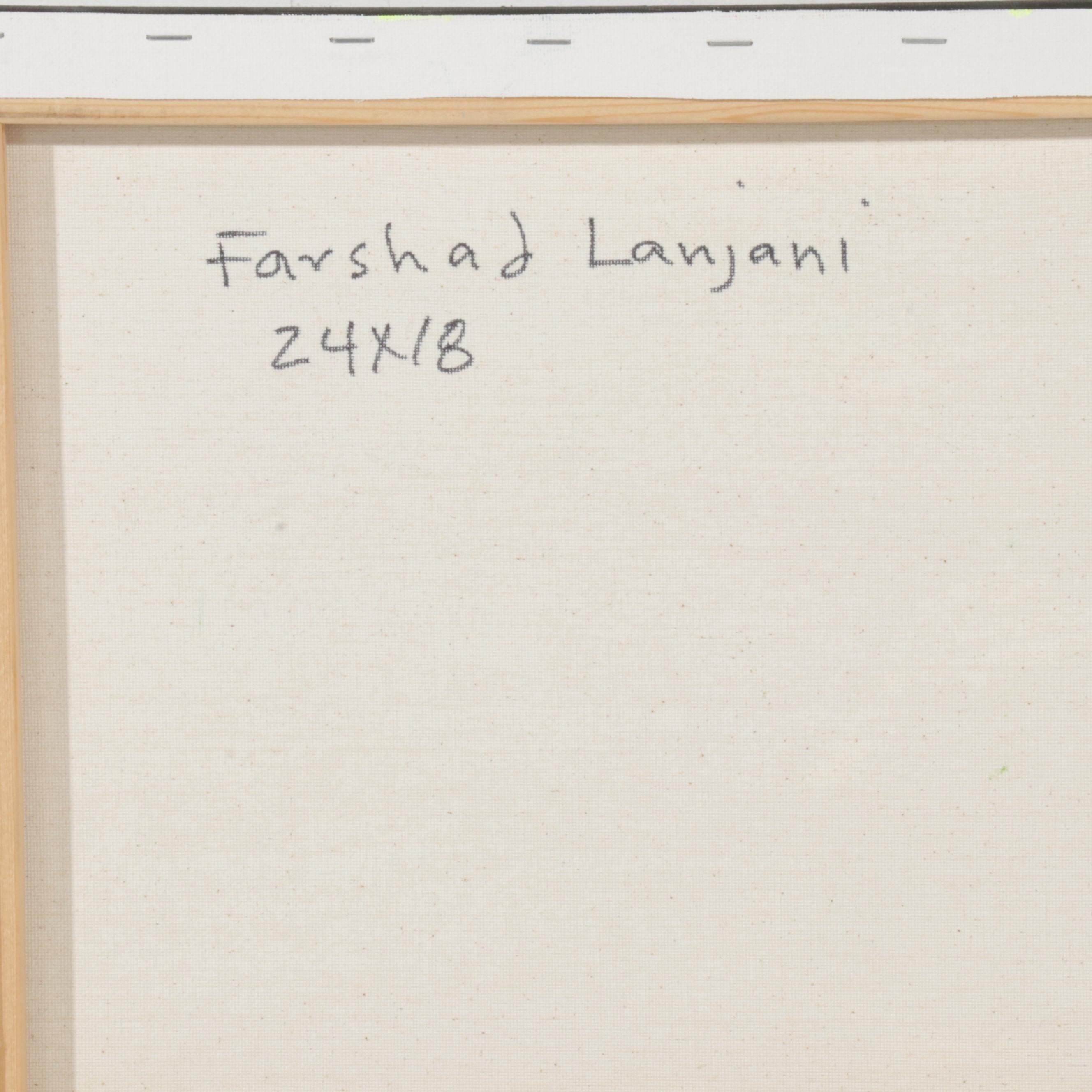 Farshad Lanjani Acrylic Painting of Flowers in Glass Bowl, 21st Century