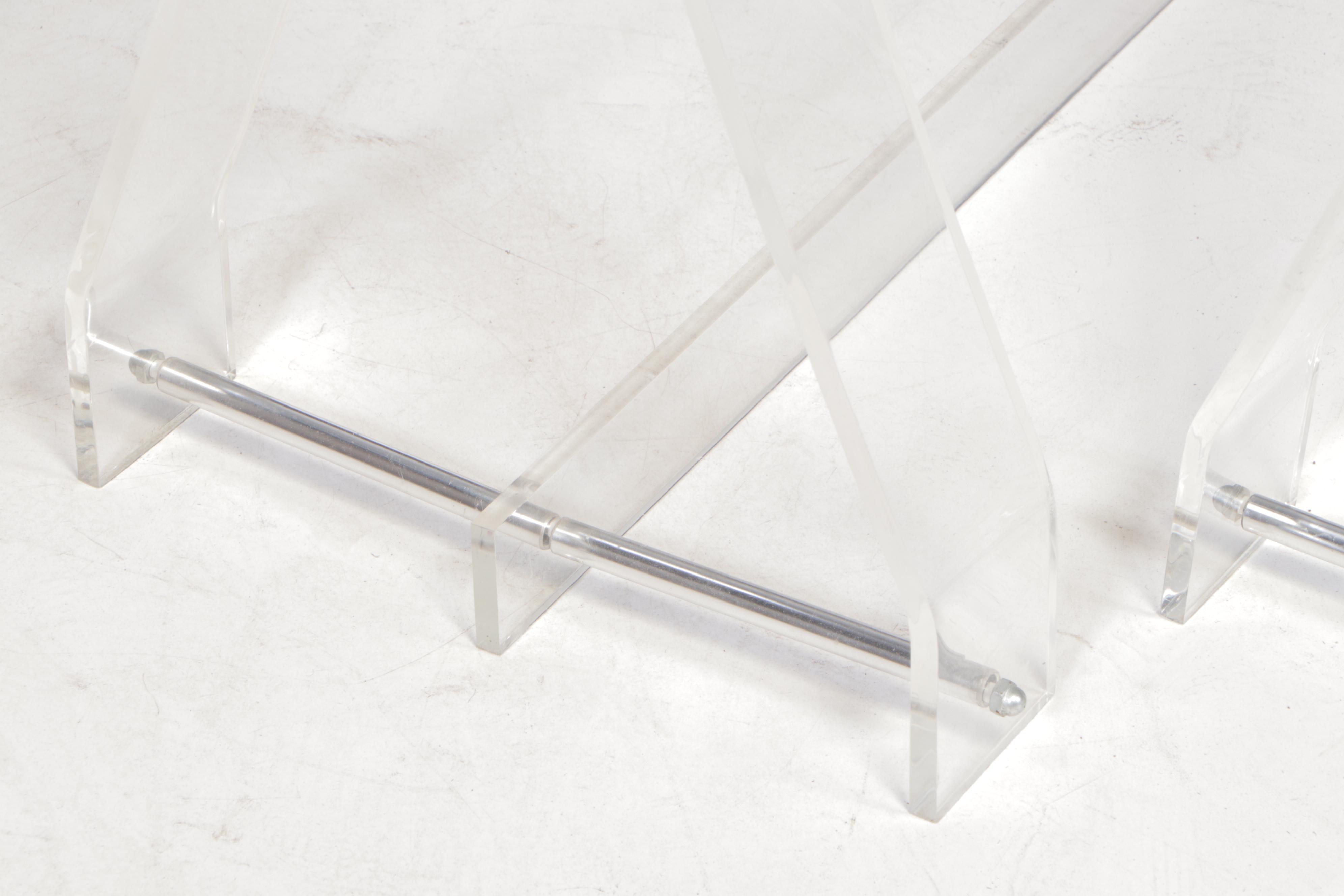 Modern Smoked Glass and Acrylic Base Dining Table