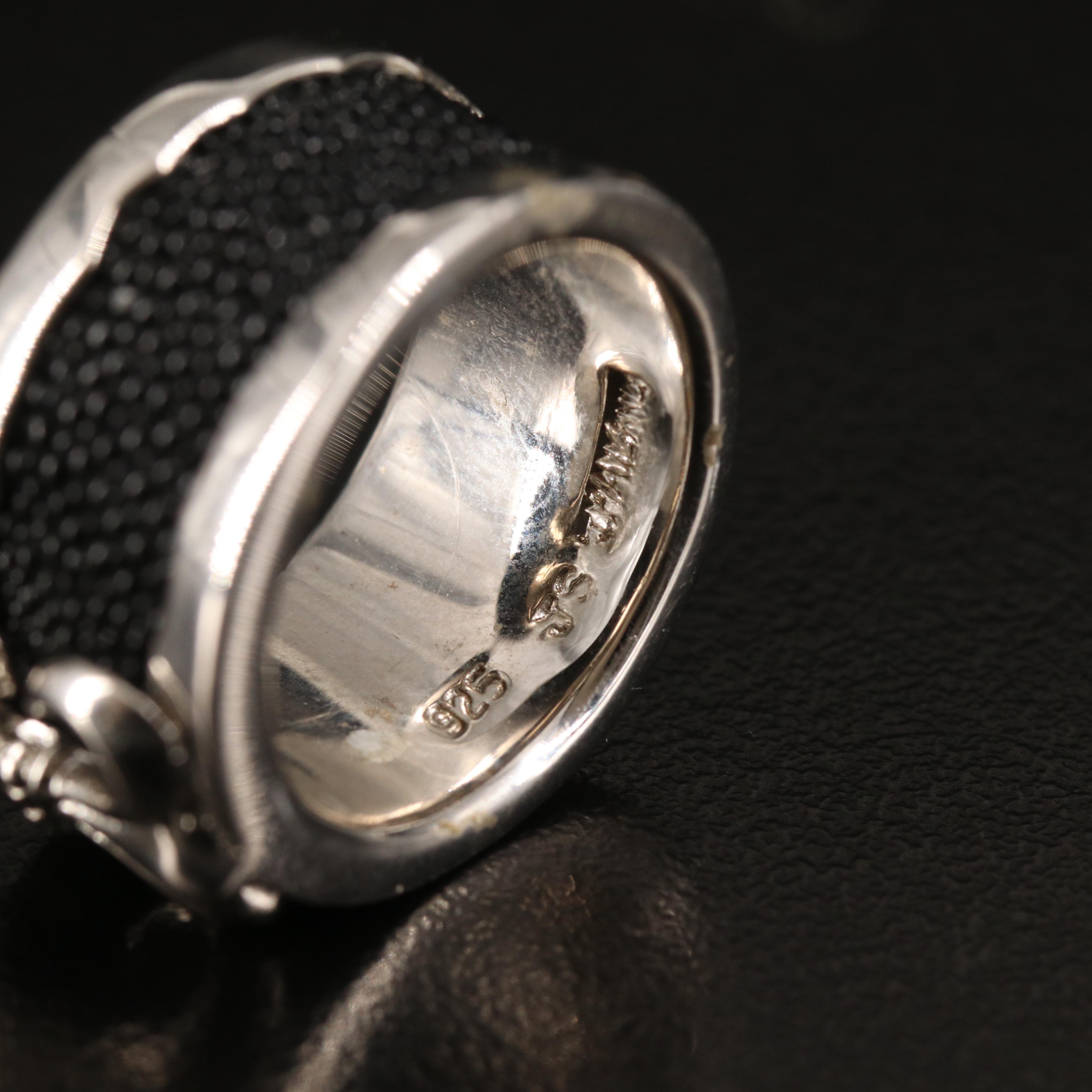 Trio of Rings with Iolite, Zircon and Cubic Zirconia in Sterling