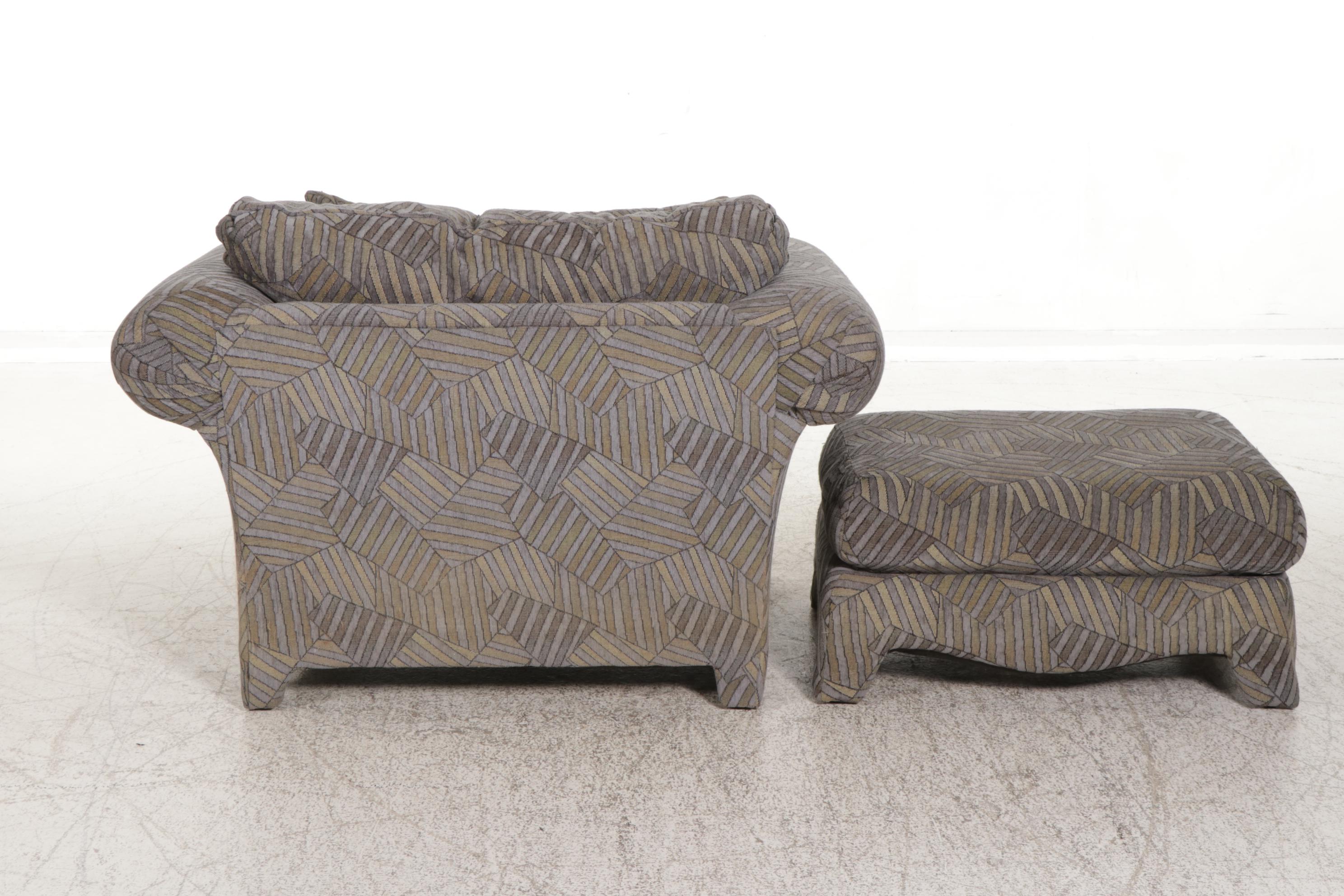 Klaussner for Sealy Oversized Easy Chair and Ottoman