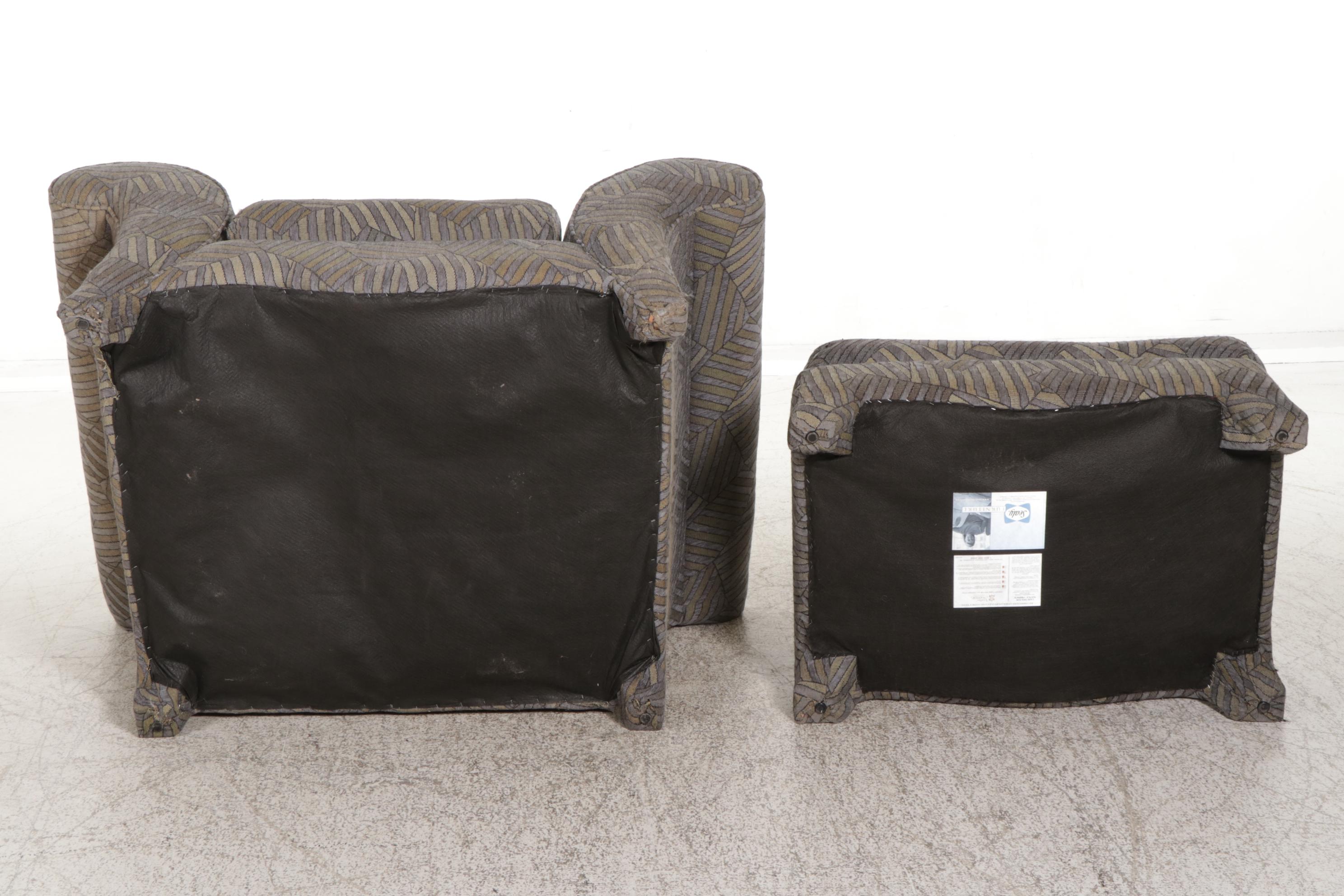 Klaussner for Sealy Oversized Easy Chair and Ottoman