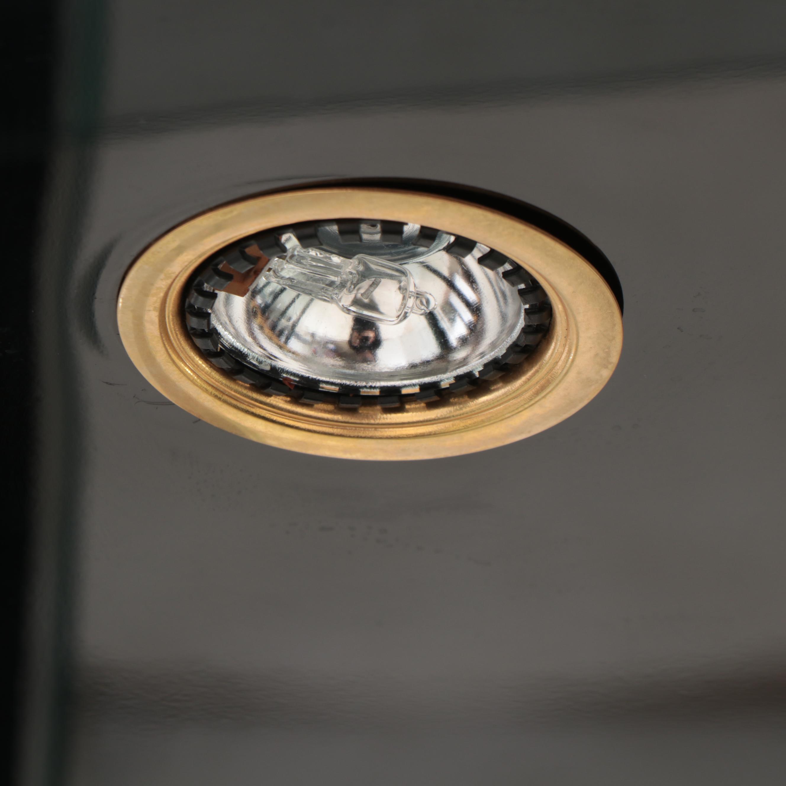 Ebonized Wood and Glass China Cabinet