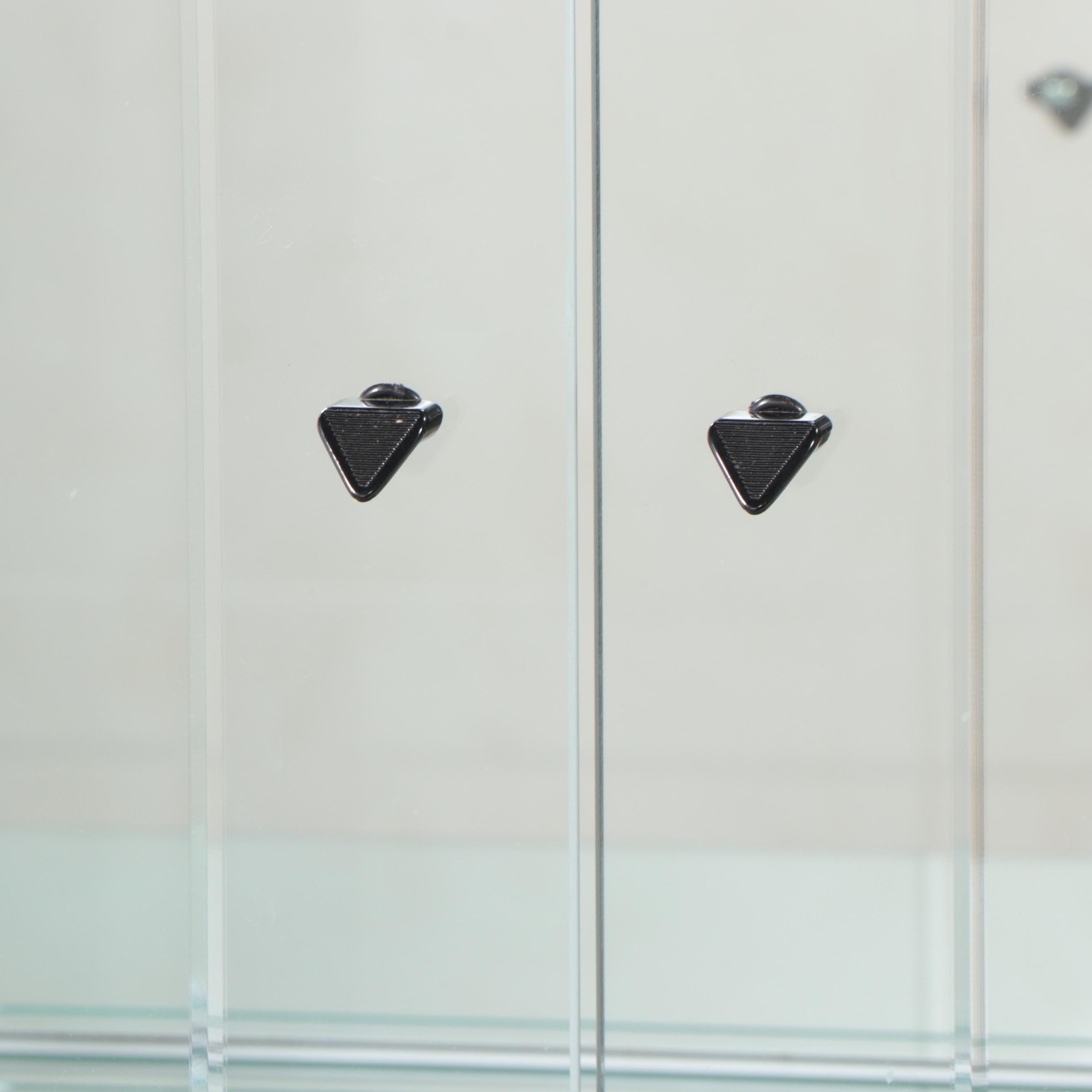 Ebonized Wood and Glass China Cabinet