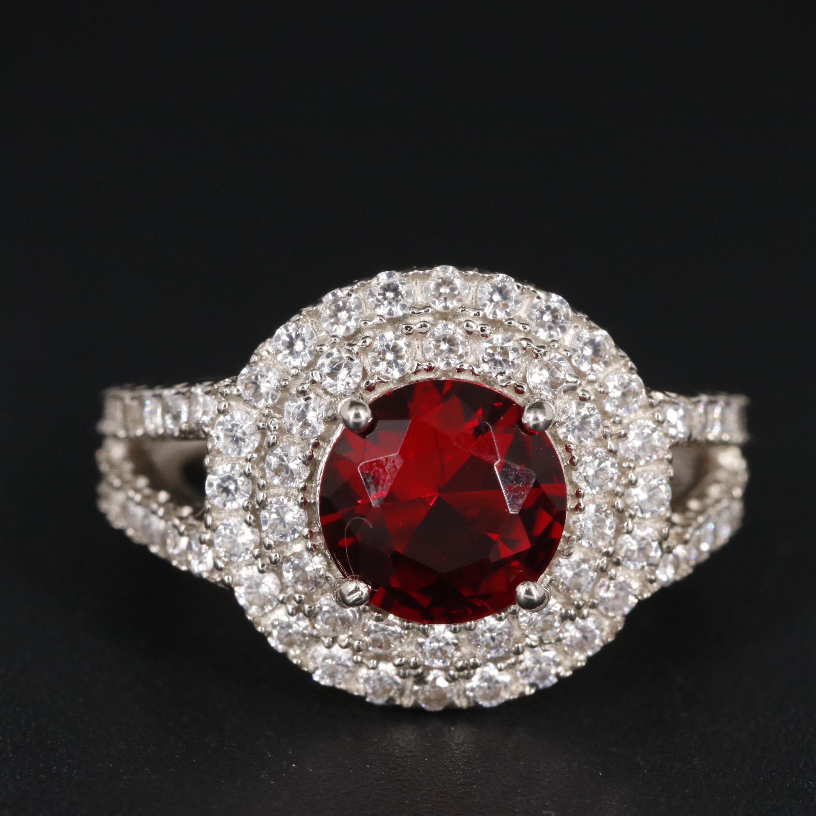 Sterling Ruby and Cubic Zirconia Ring
