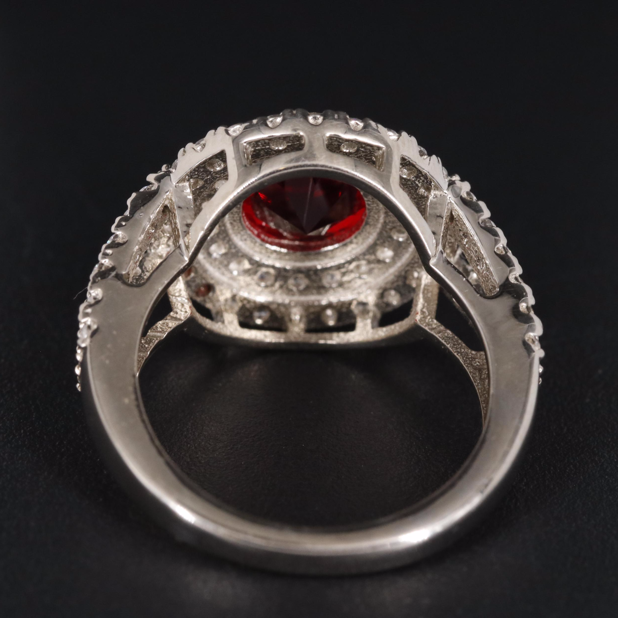 Sterling Ruby and Cubic Zirconia Ring