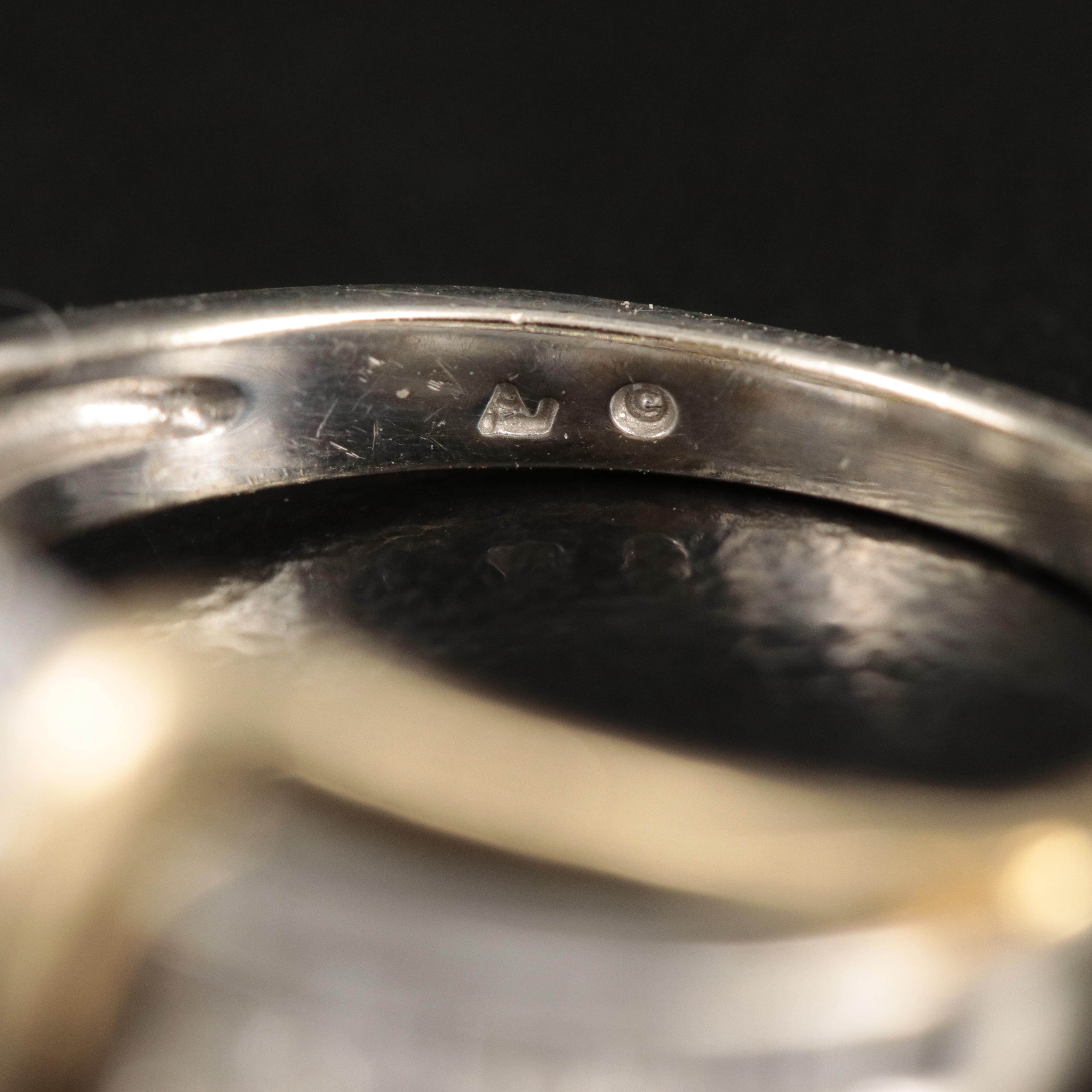 14K Two-Tone Gold 0.56 CTW Diamond Crossover Ring