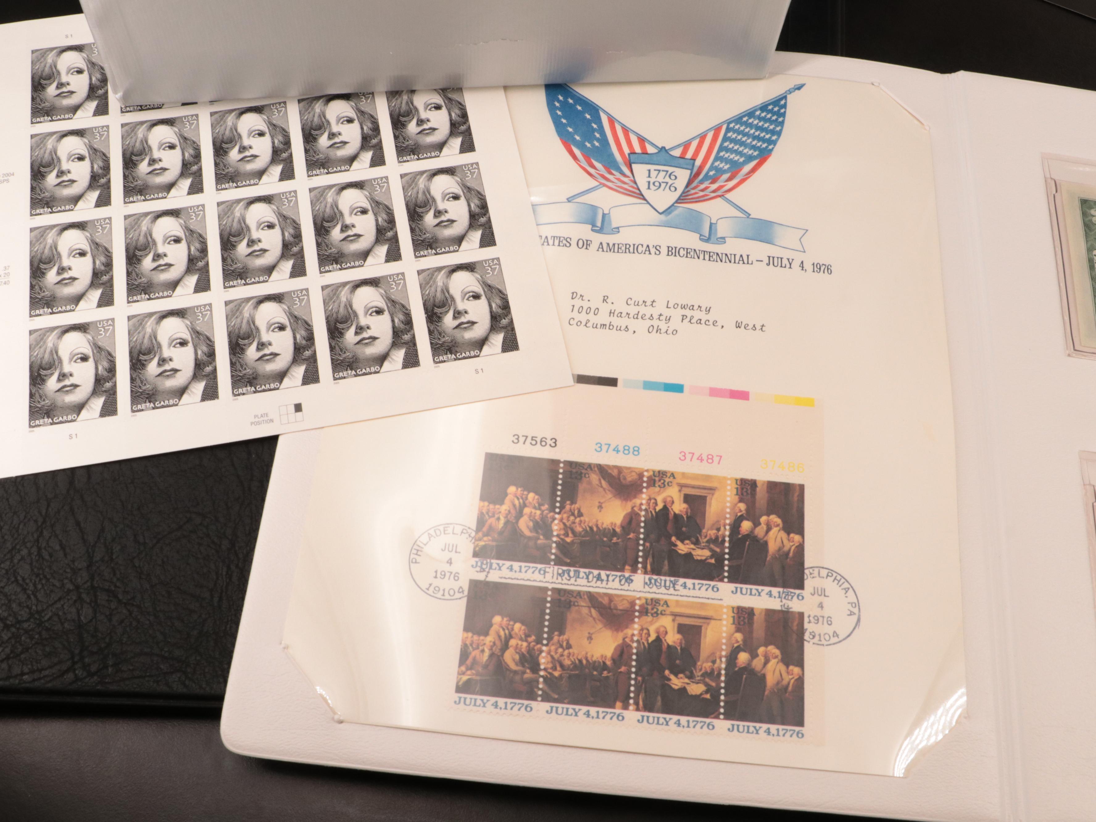 United States Stamps, Sheets, and Postal Covers
