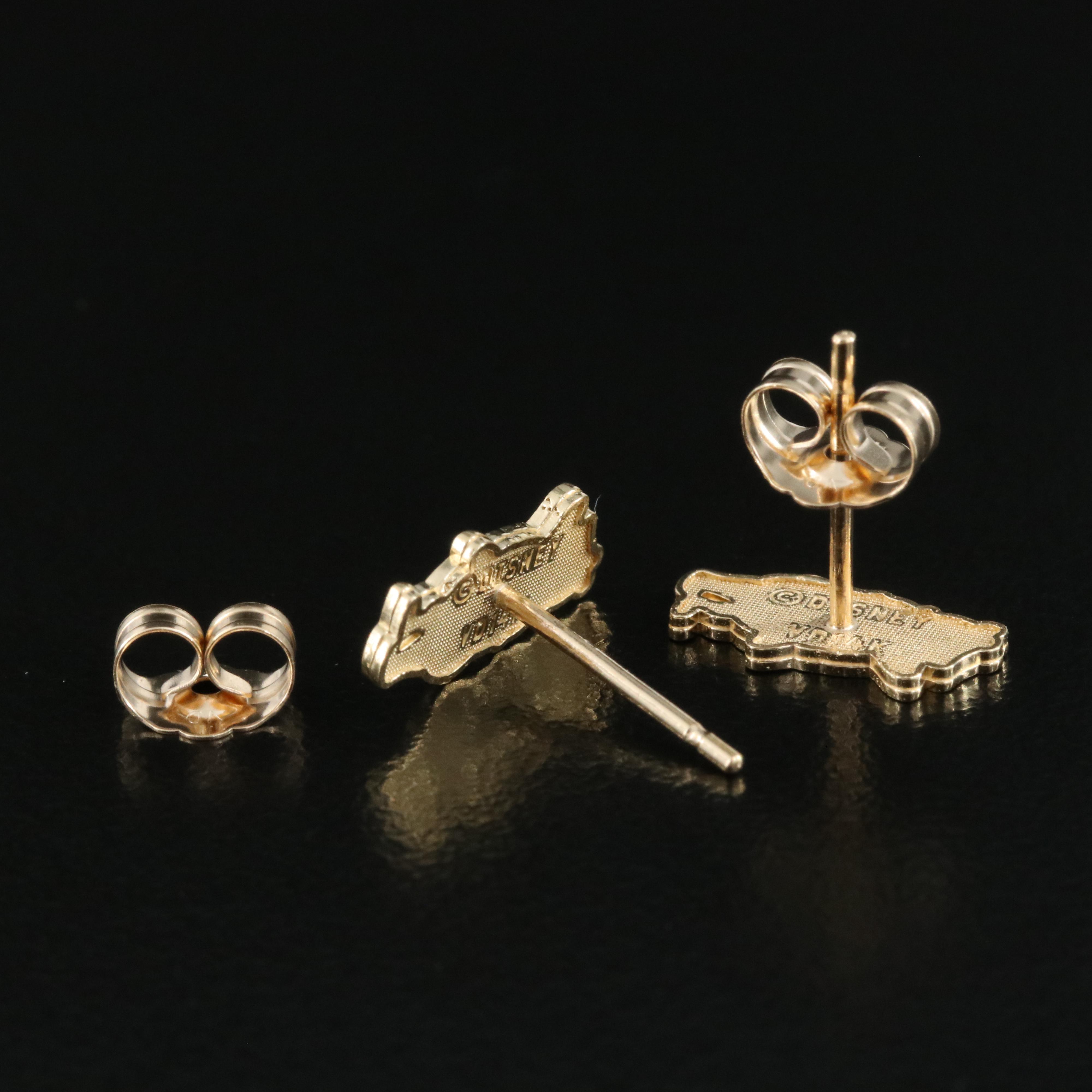 Disney "Winnie the Pooh" 14K Stud Earrings