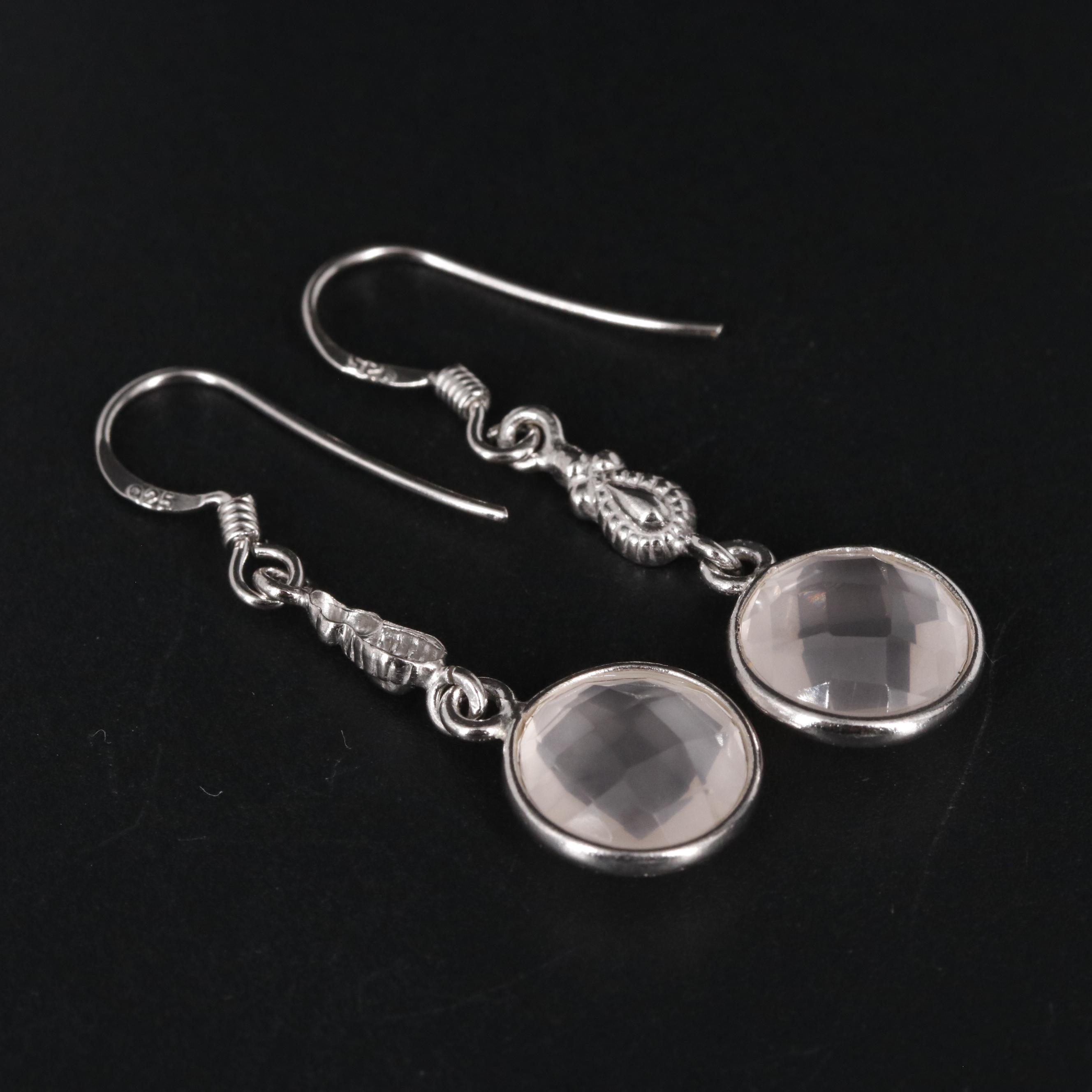 Sterling Gemstone Dangle Earrings