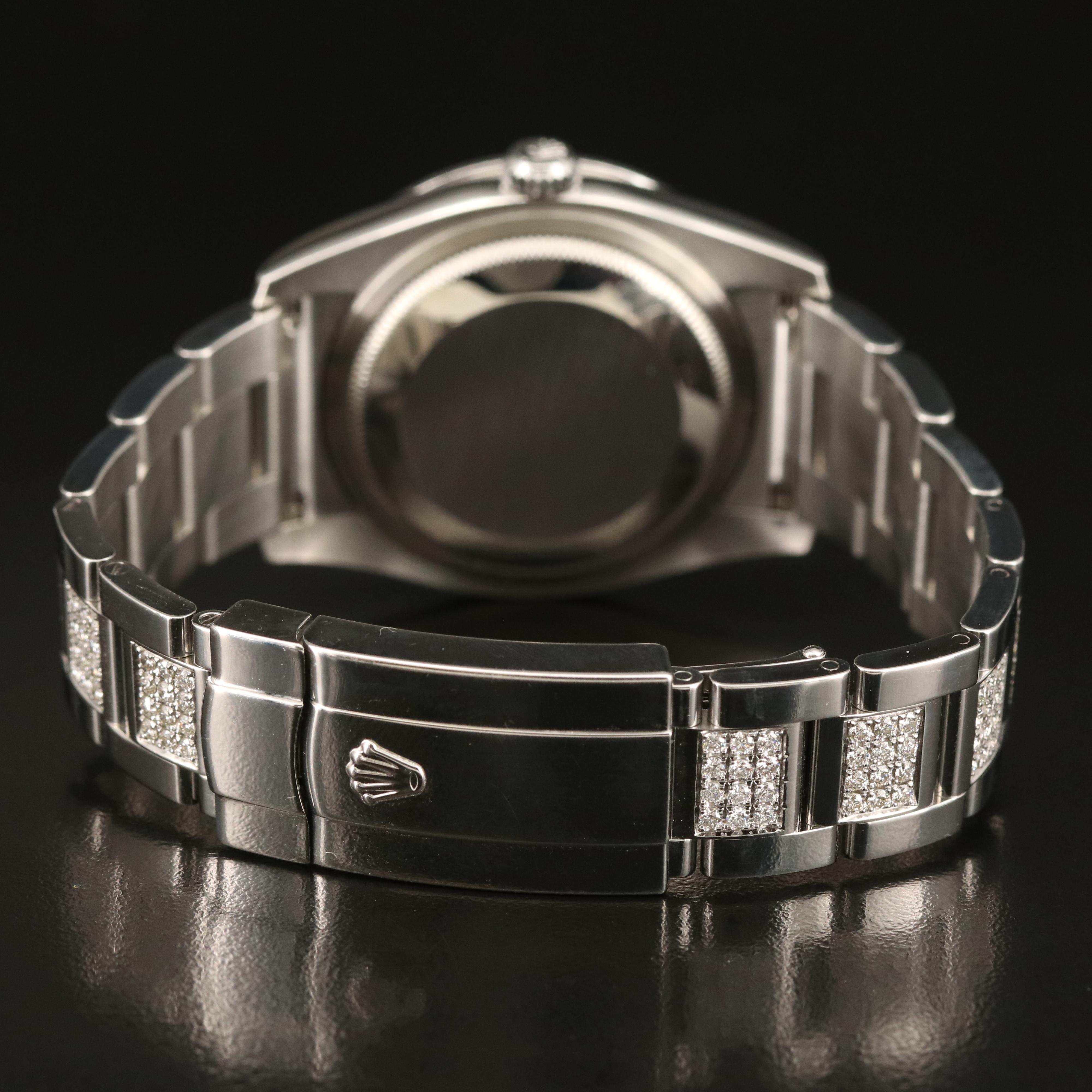 Rolex Oyster Perpetual Datejust 4.49 CTW Diamond and Stainless Steel Watch