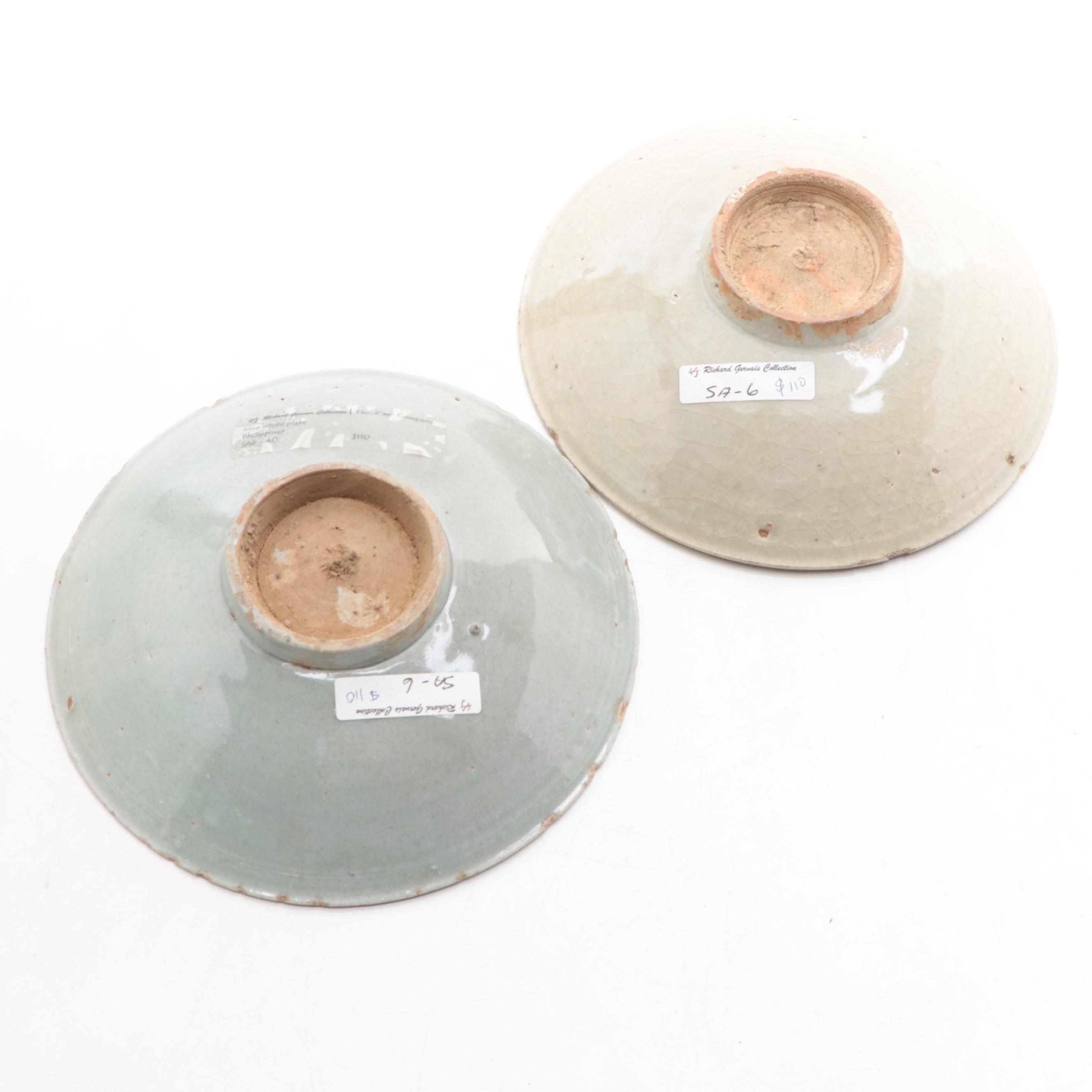 Philippines Blue and White Glazed Earthenware Bowls