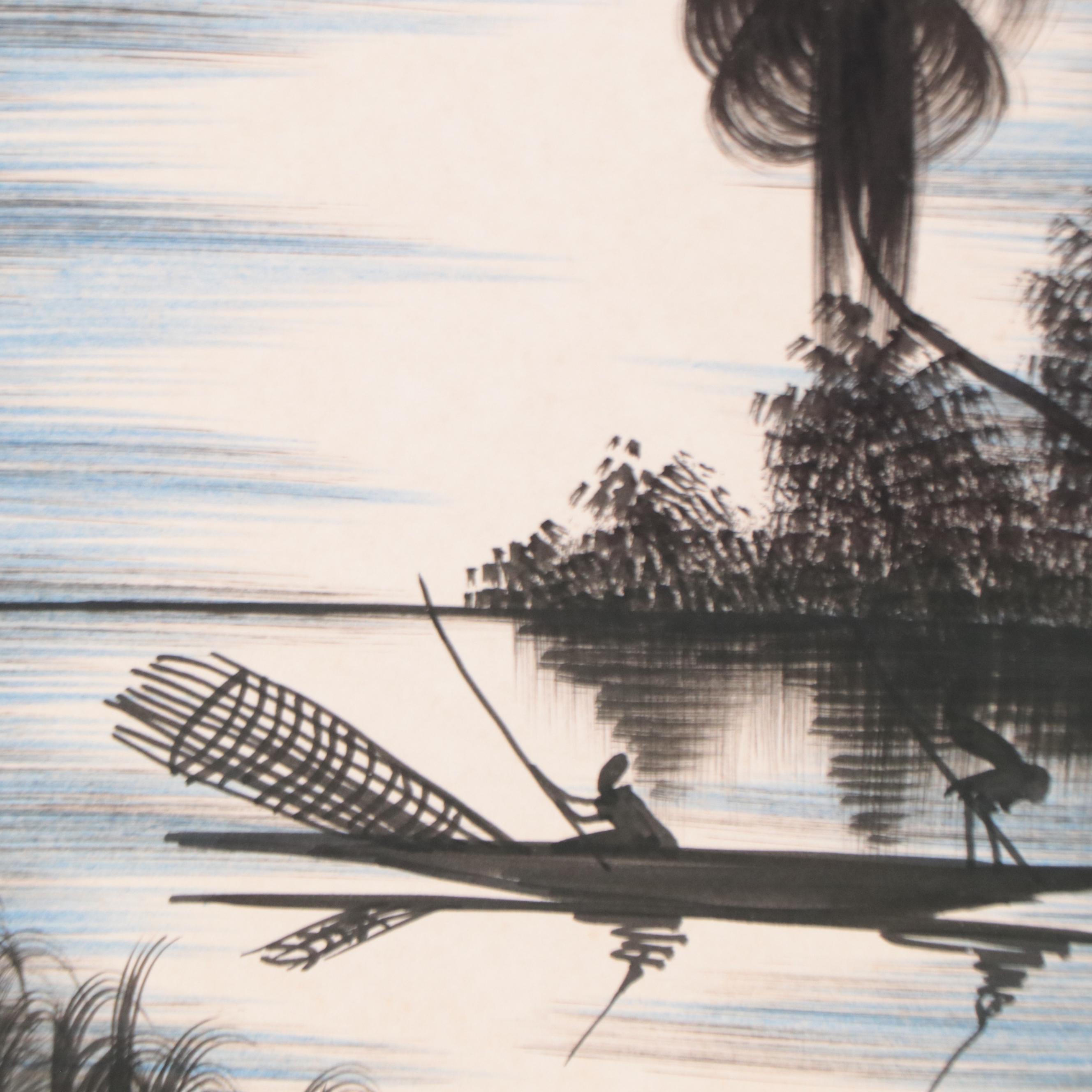 Franco Ink and Watercolor Tropical Landscapes