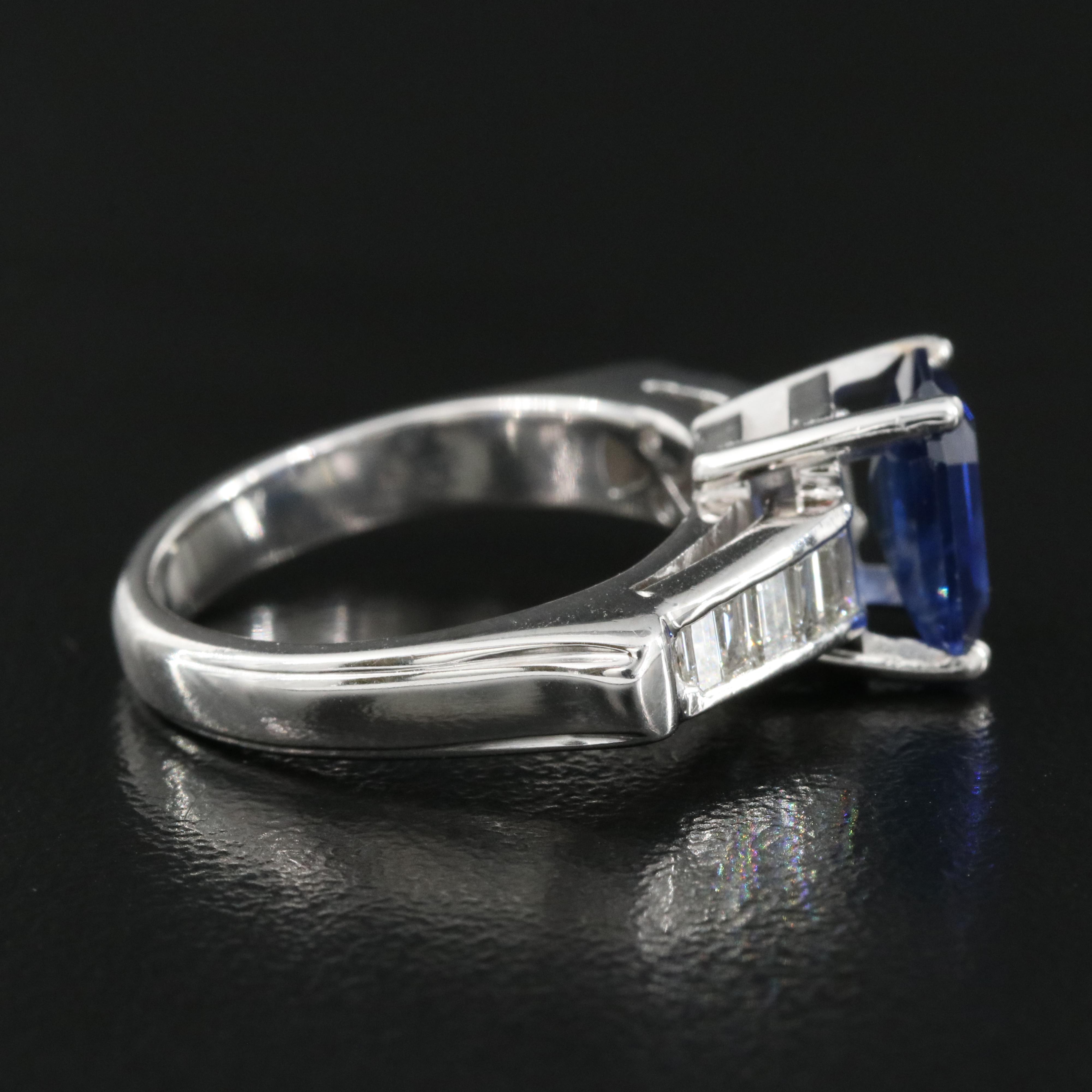 14K 1.67 CT Sapphire and Diamond Ring