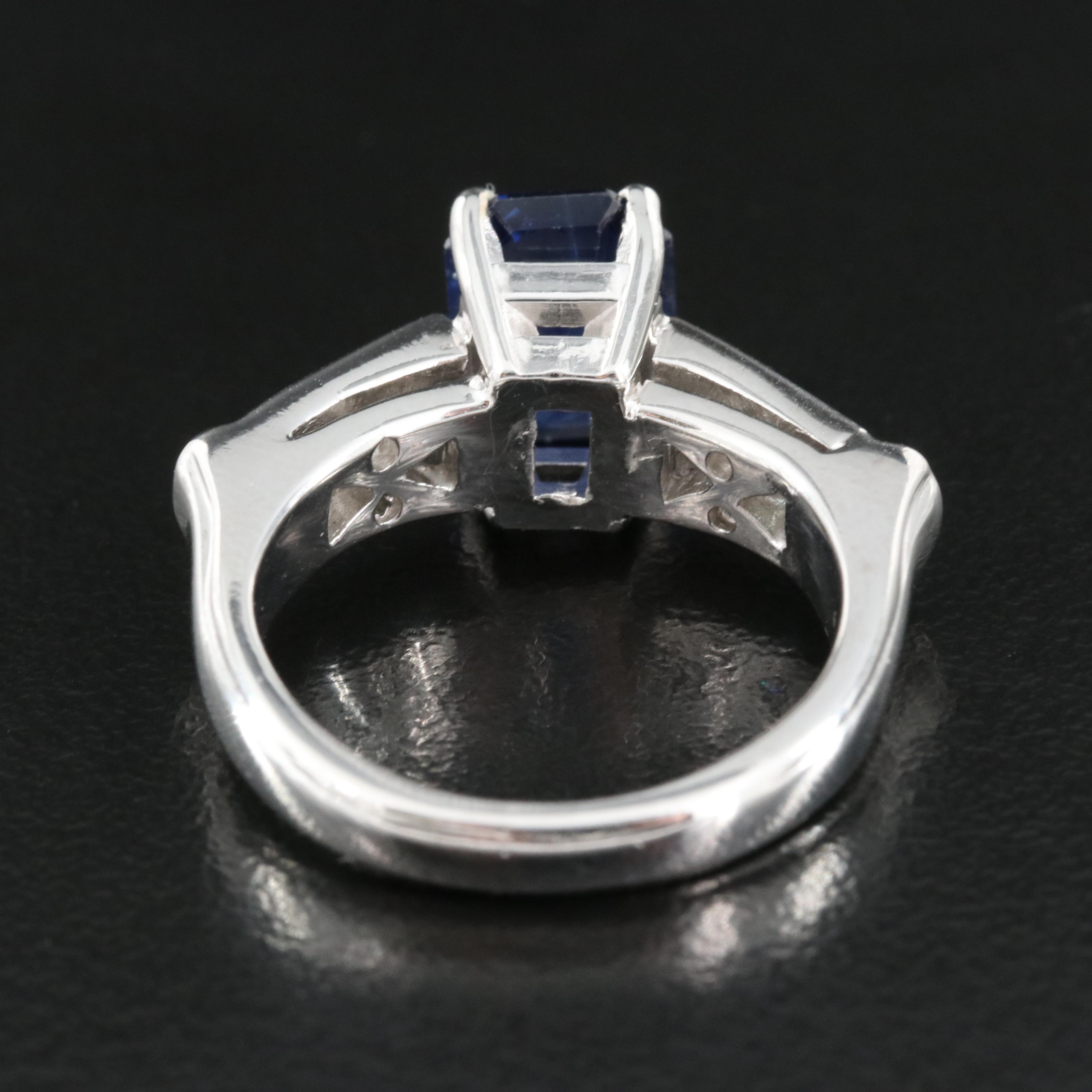 14K 1.67 CT Sapphire and Diamond Ring