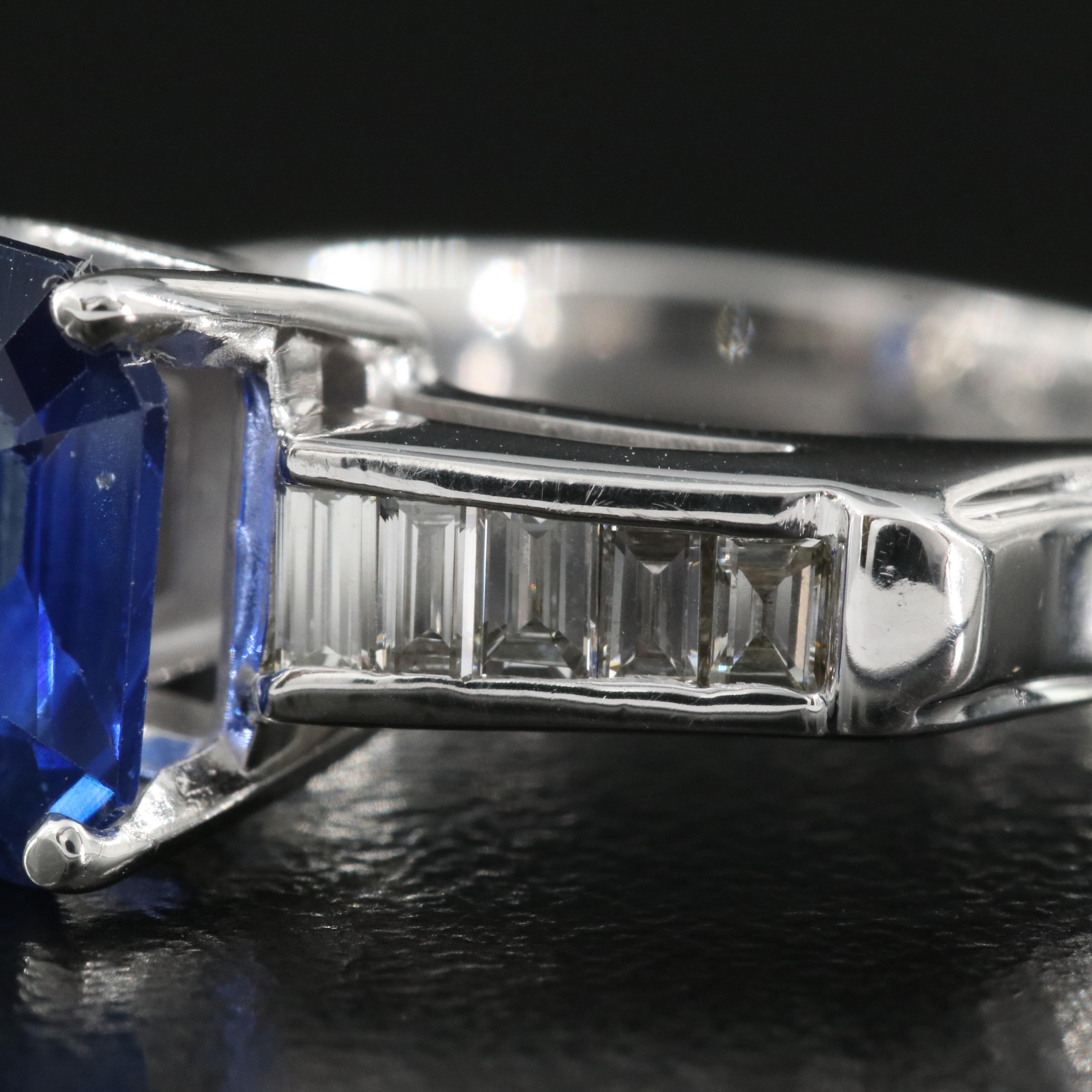 14K 1.67 CT Sapphire and Diamond Ring
