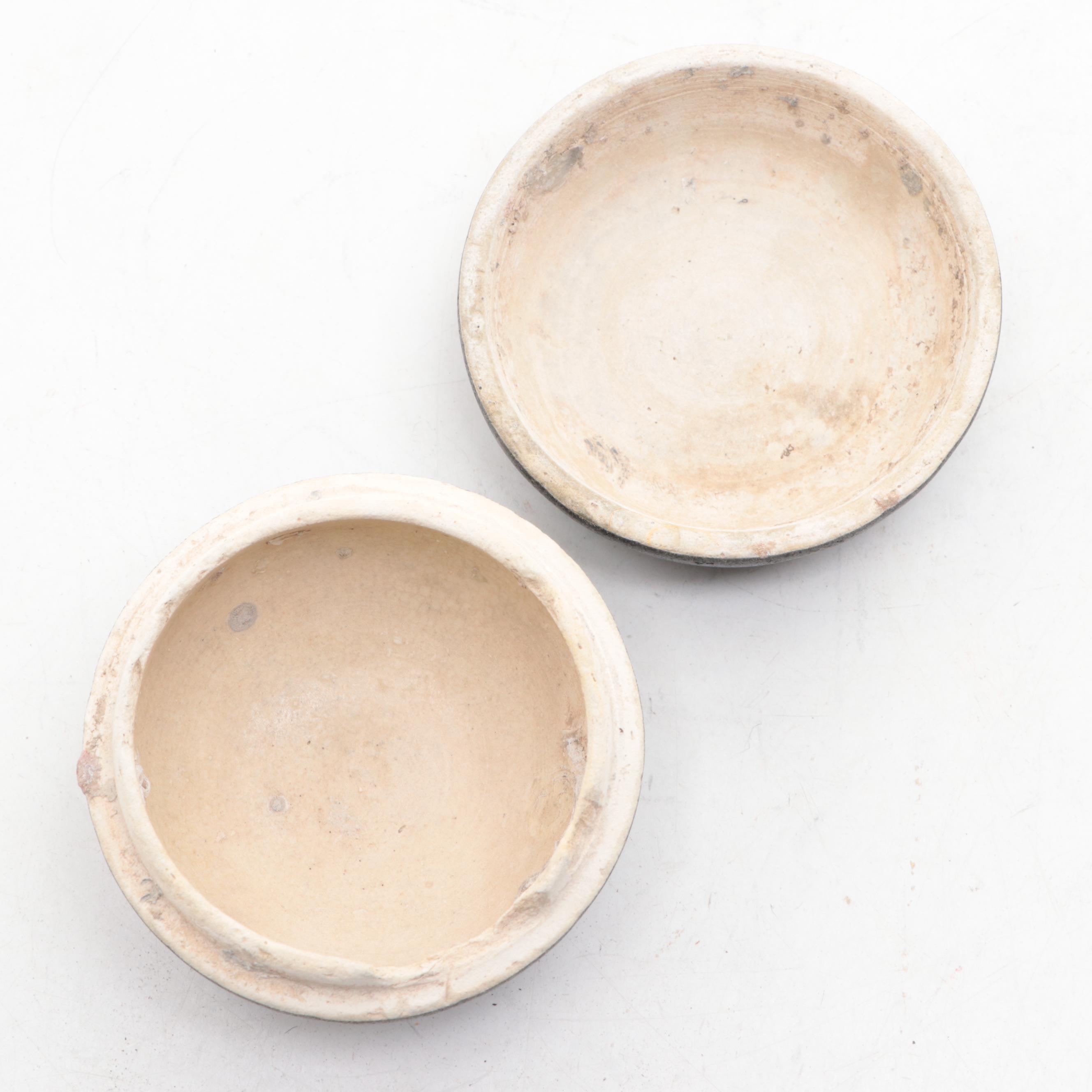 Chinese Marine-Recovered Porcelain Cosmetic Boxes, Probably Ming Dynasty