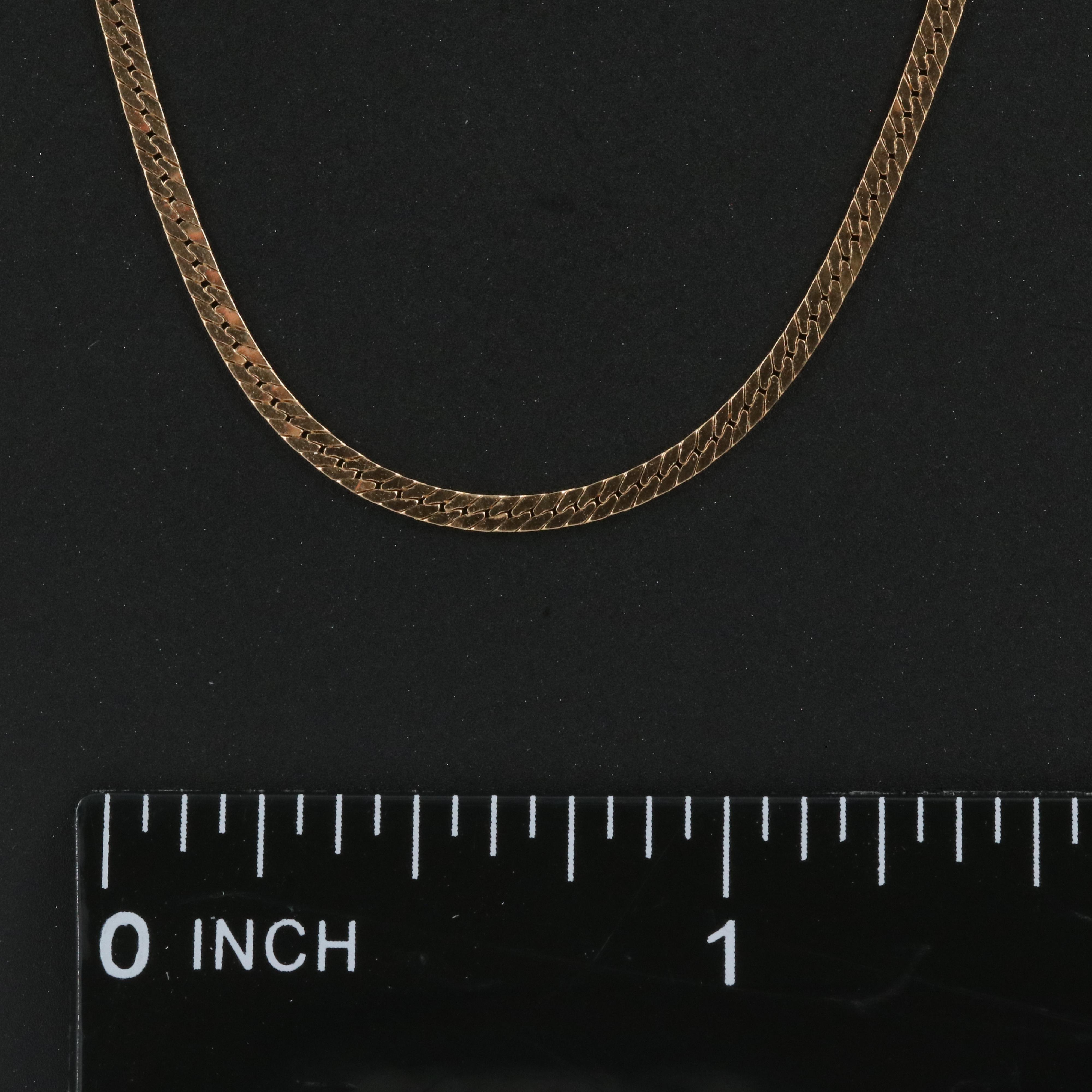 Italian 14K Herringbone Chain Necklace