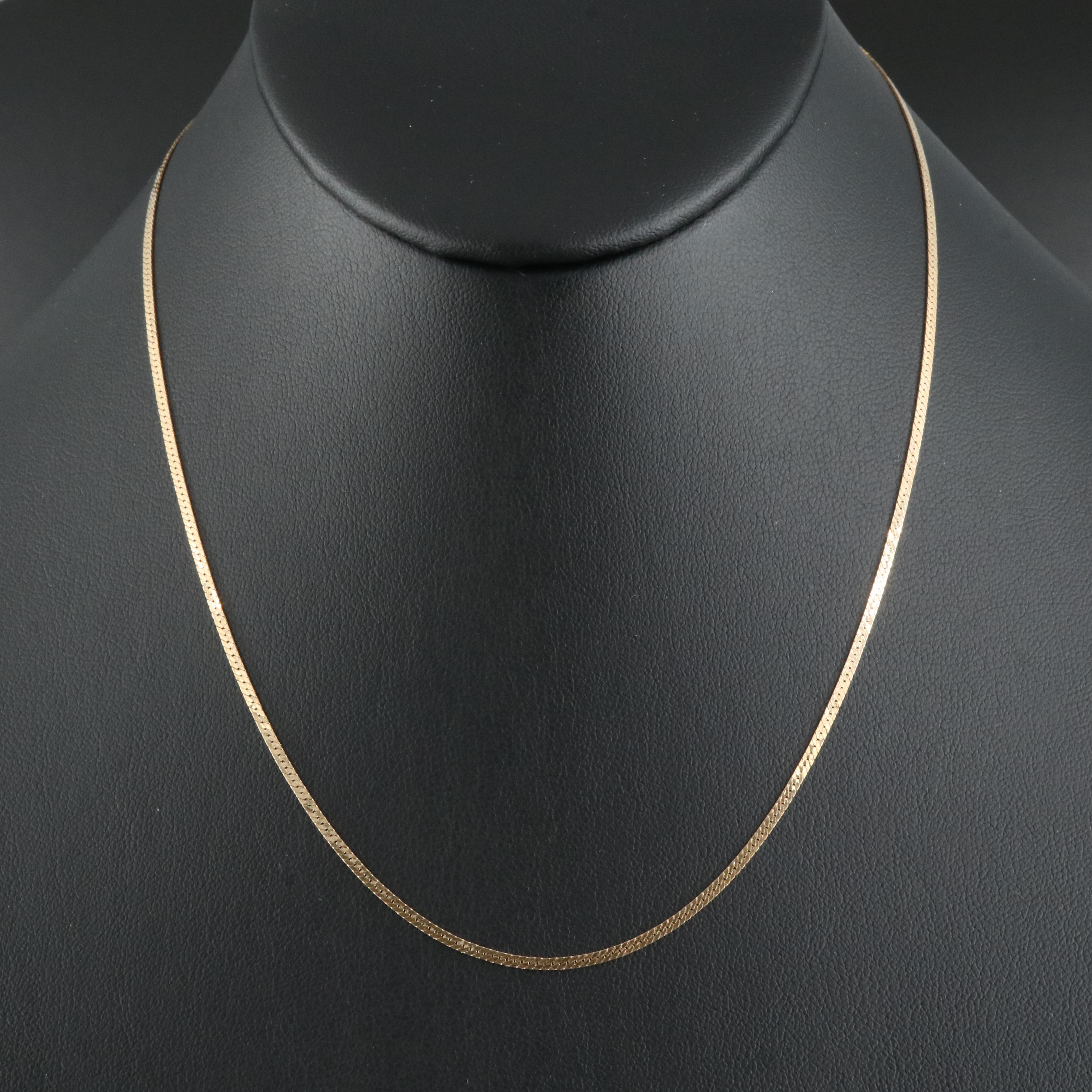 Italian 14K Herringbone Chain Necklace