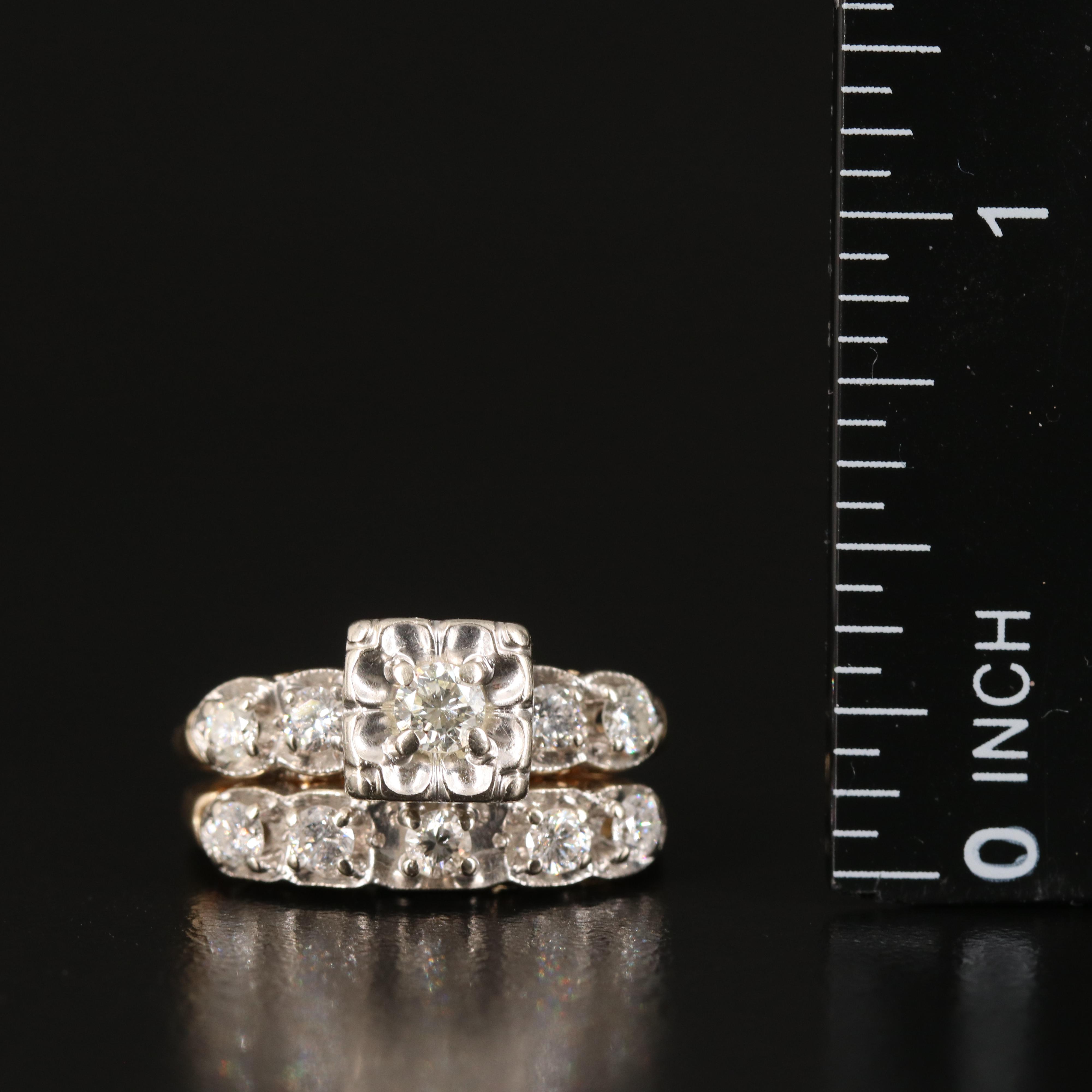 14K 0.69 CTW Diamond Ring Set