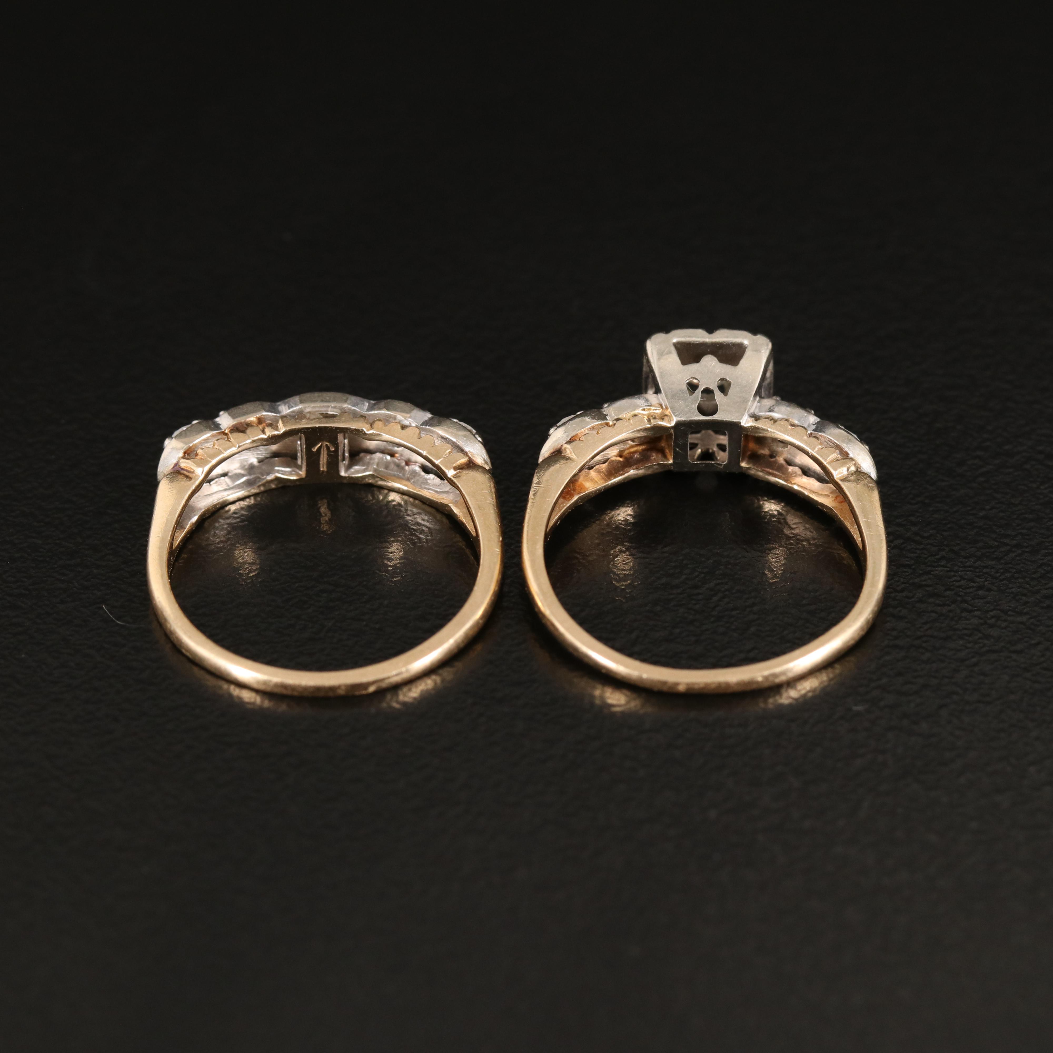 14K 0.69 CTW Diamond Ring Set