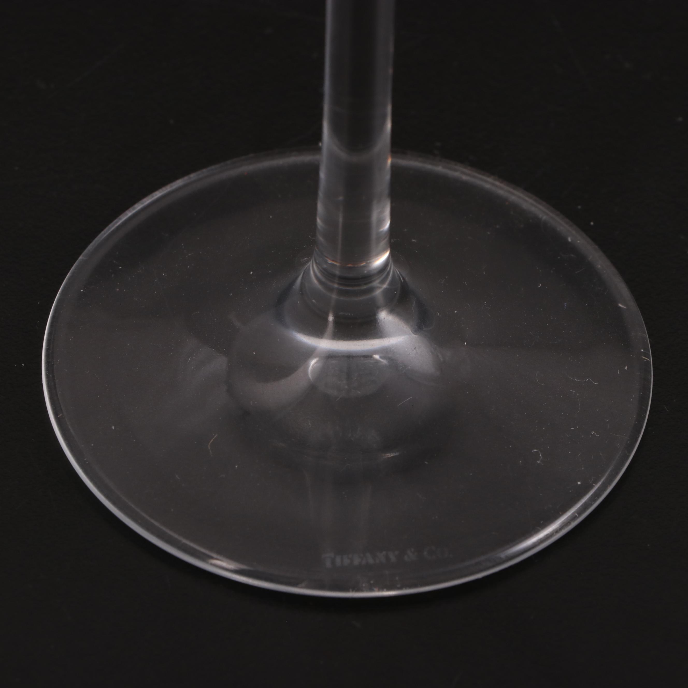 Tiffany & Co. "Plaid" Crystal Champagne Flutes