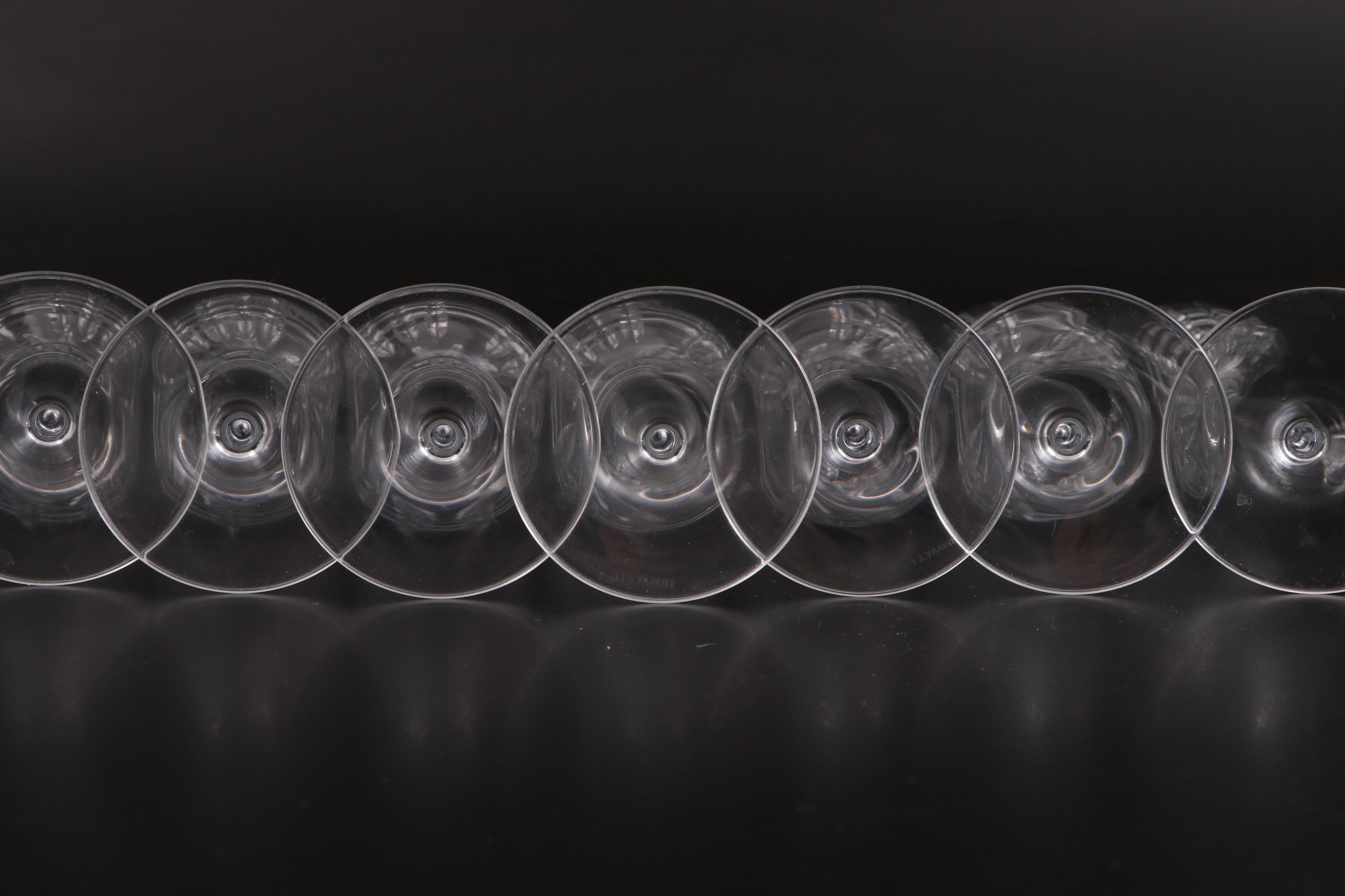 Tiffany & Co. "Plaid" Crystal Champagne Flutes