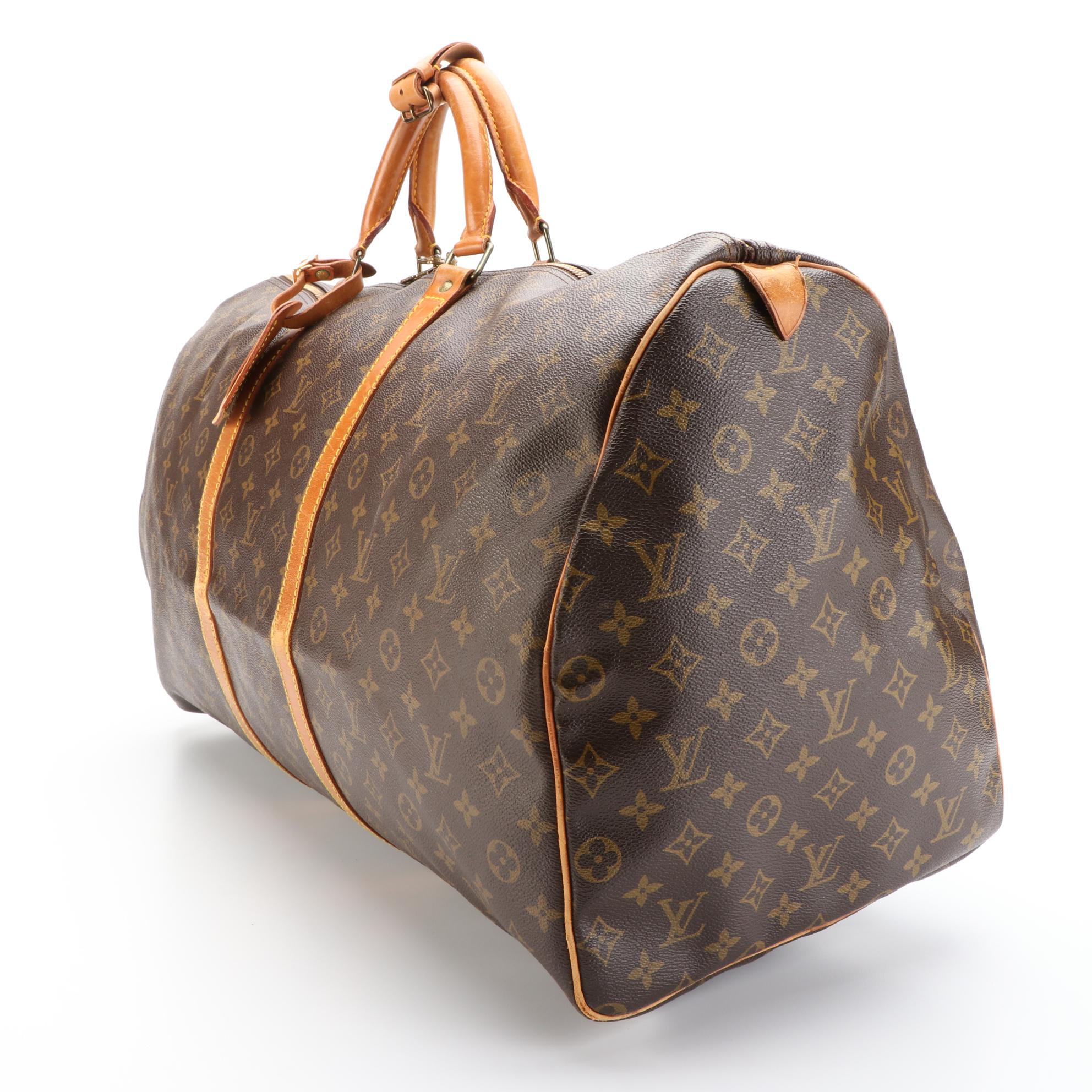 Louis Vuitton Keepall 60 in Monogram Canvas and Vachetta Leather