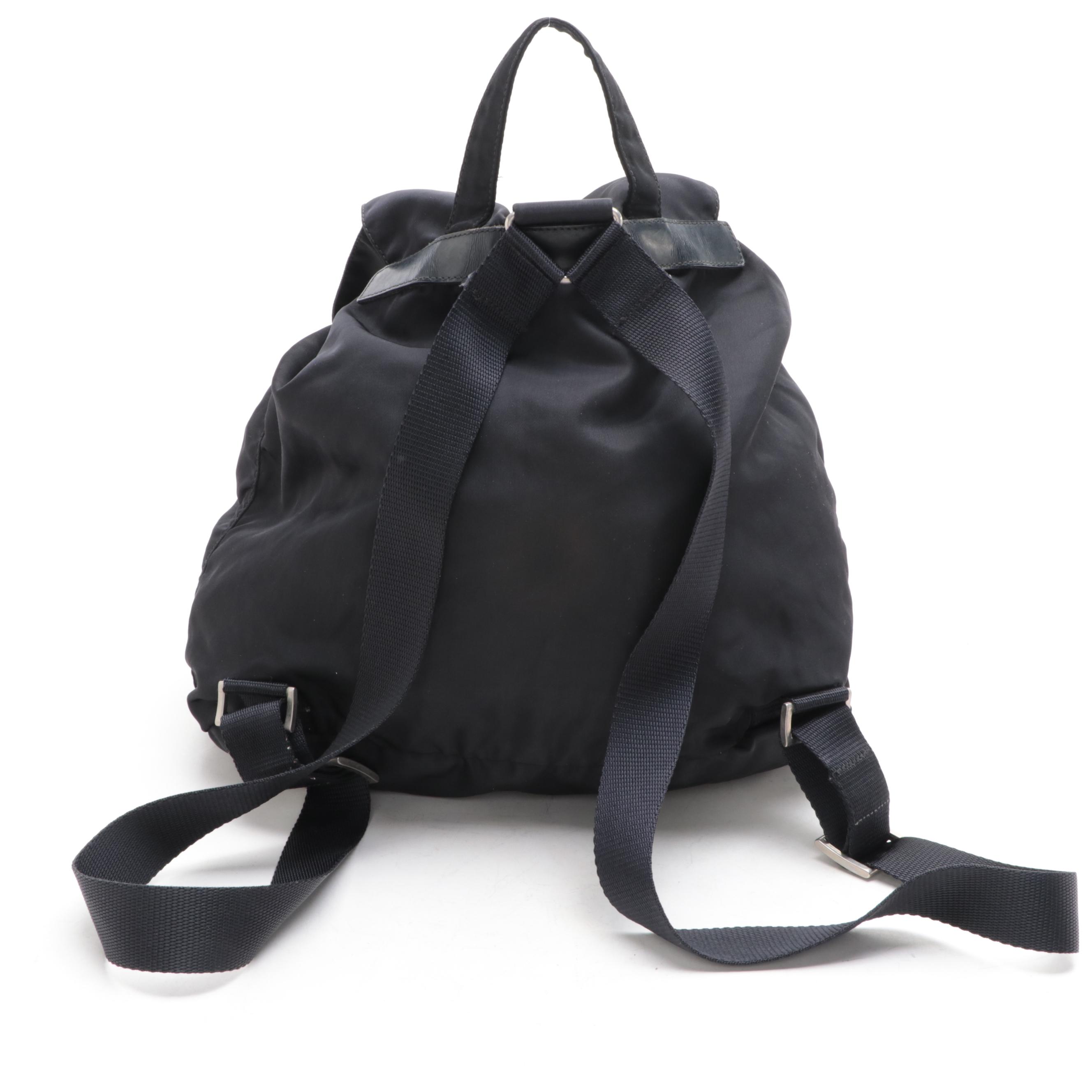 Prada Rucksack Backpack in Black Nylon Gabardine and Leather