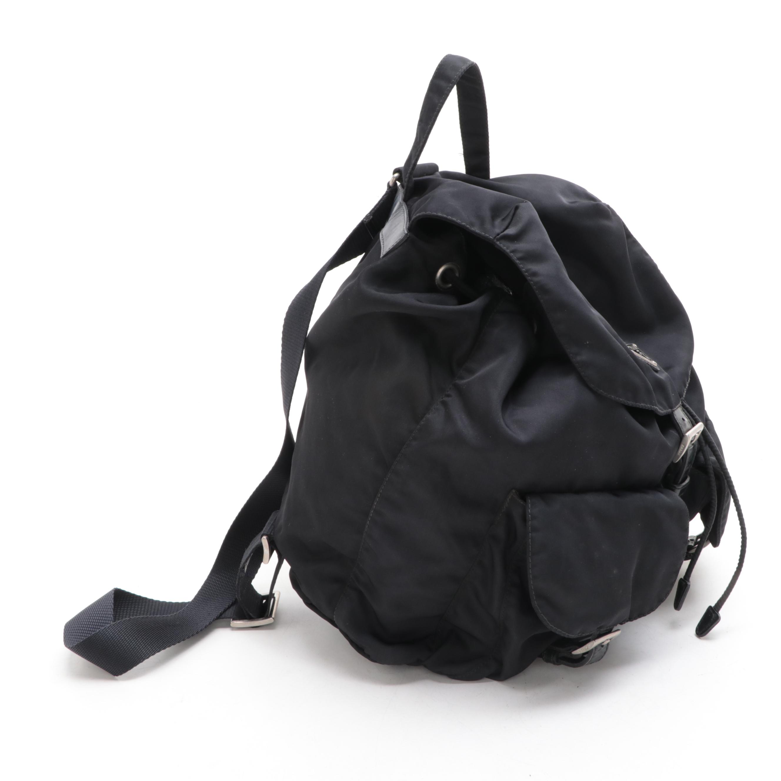 Prada Rucksack Backpack in Black Nylon Gabardine and Leather