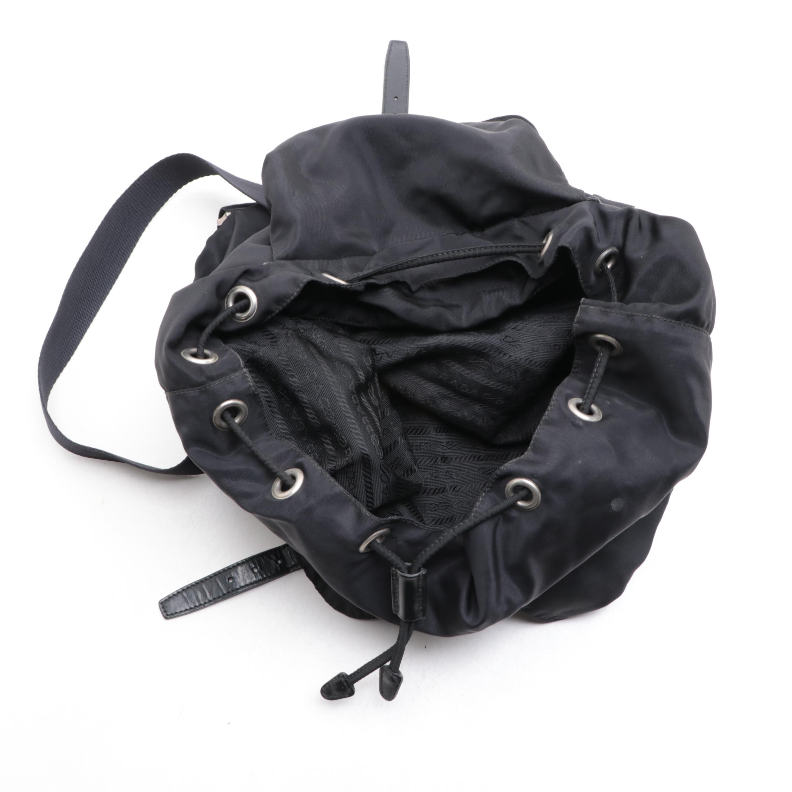 Prada Rucksack Backpack in Black Nylon Gabardine and Leather